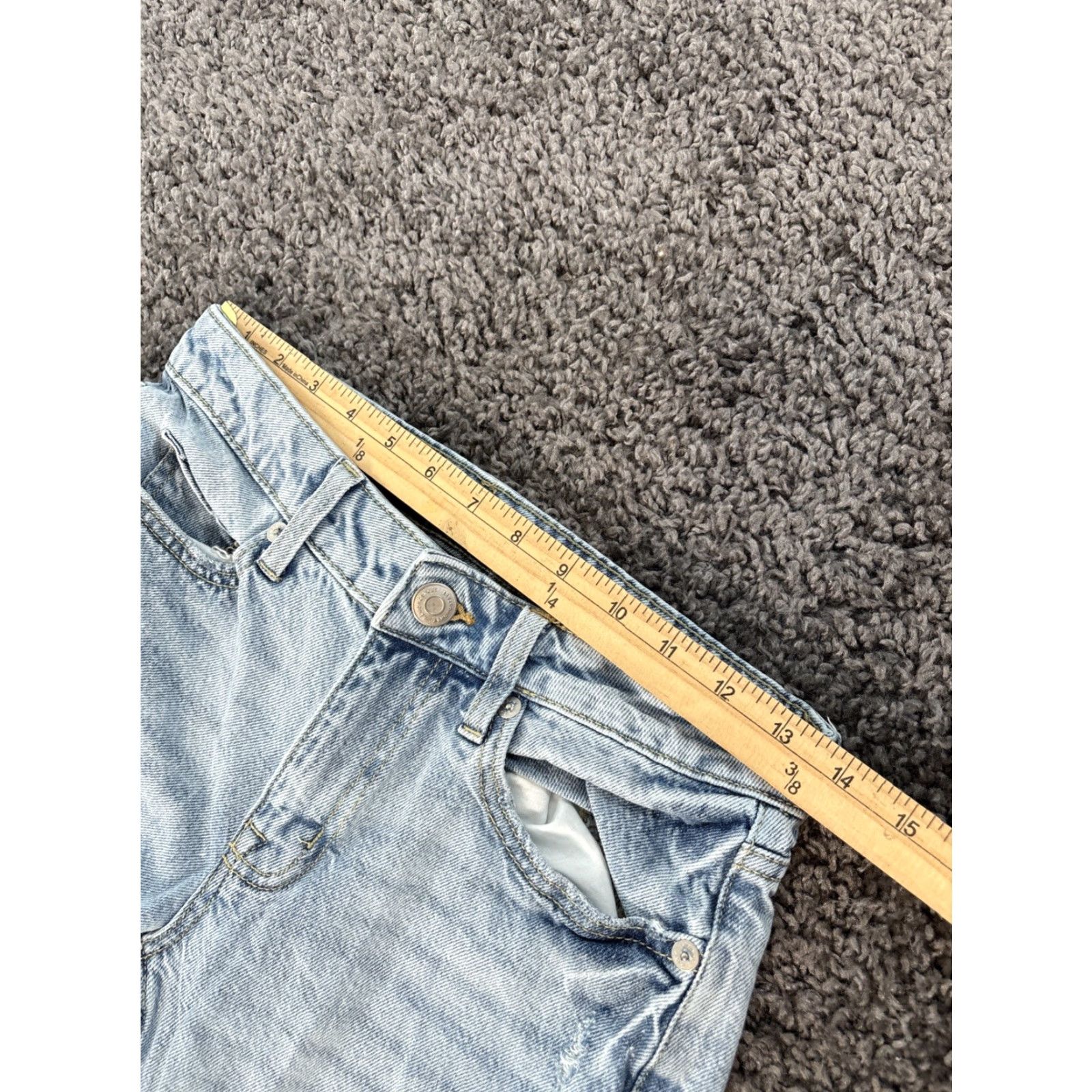 Vintage Aéropostale Jeans Baggy Low Rise Womens 00 Light Wash Denim Pants 90s Vintage No (Blue) Size 24" / US 00 / IT 34 - 4 Thumbnail