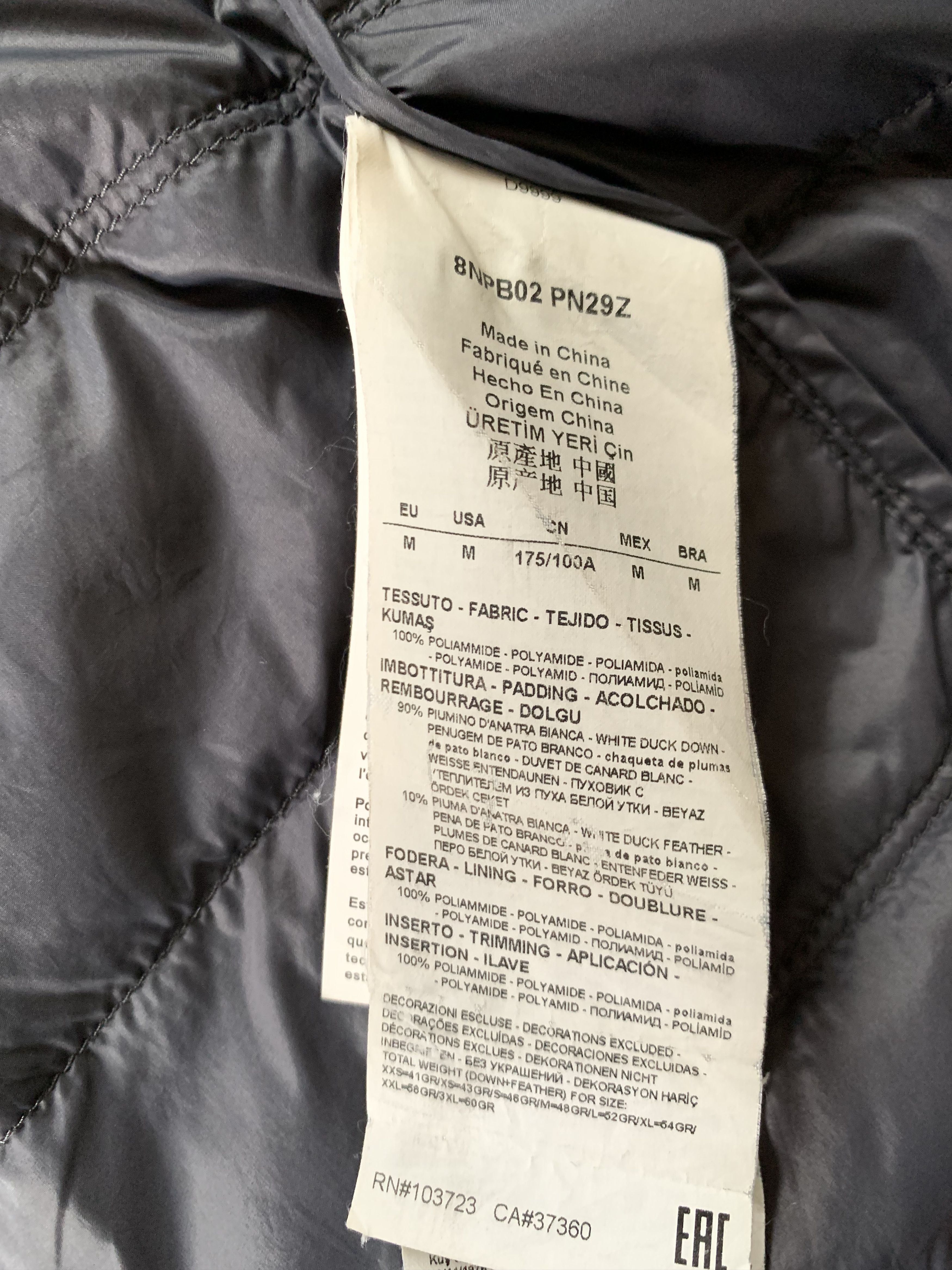 Armani × Armani Exchange Armani Exchange Light Down Quilted Hooded Jacket Size US M / EU 48-50 / 2 - 9 Thumbnail