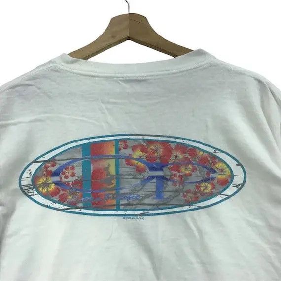 Ocean Pacific Vtg 90’ OCEAN PACIFIC SURFING Art Logo Tee Shirt Hawaii Size US L / EU 52-54 / 3 - 2 Thumbnail