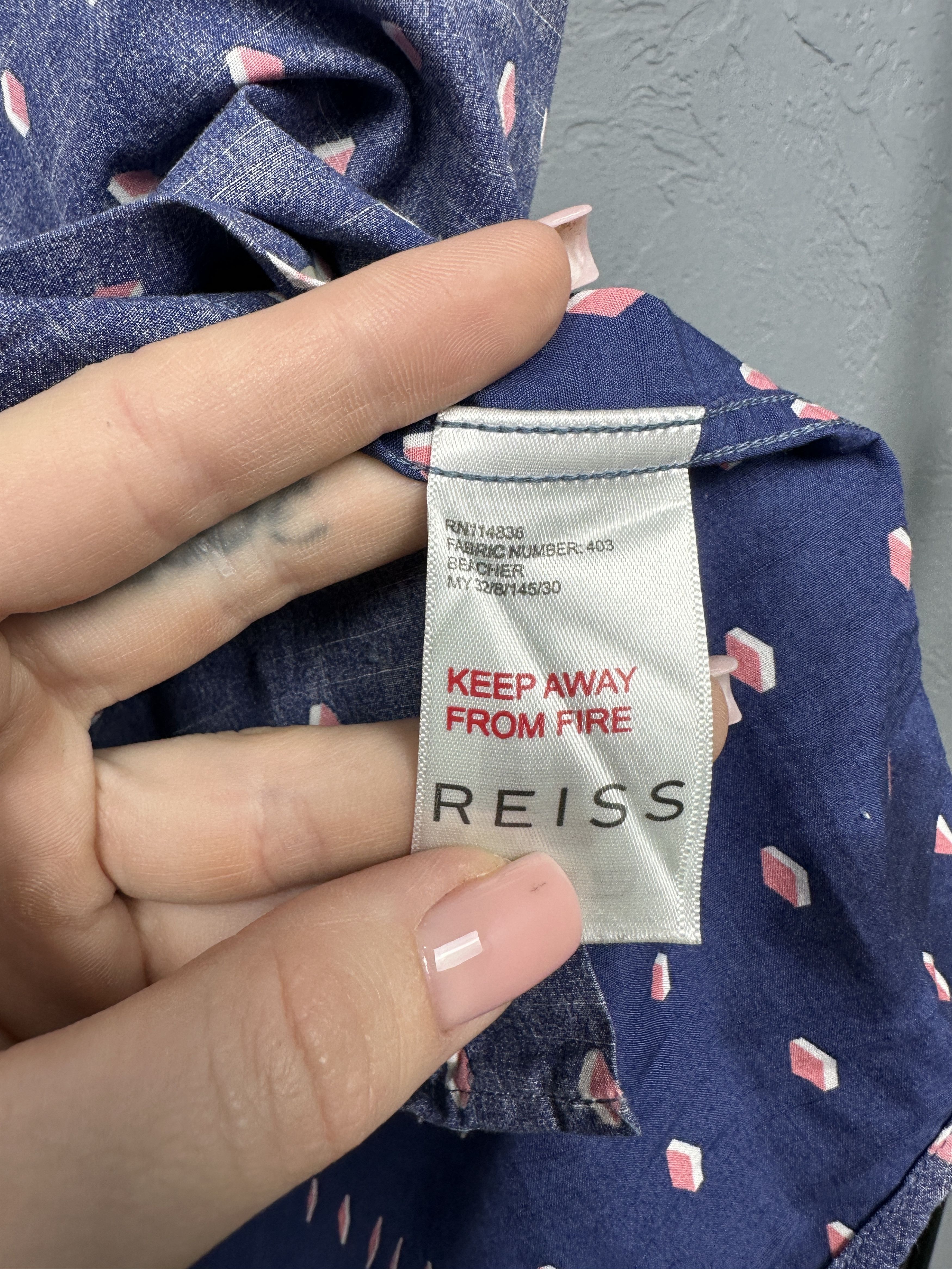 Reiss Reiss Mens Hawaiian Short Sleeve Shirt Size US XL / EU 56 / 4 - 5 Thumbnail