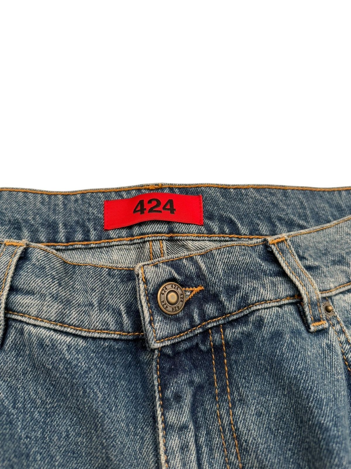 424 Italian Distressed Blue Denim Size US 36 / EU 52 - 5 Thumbnail