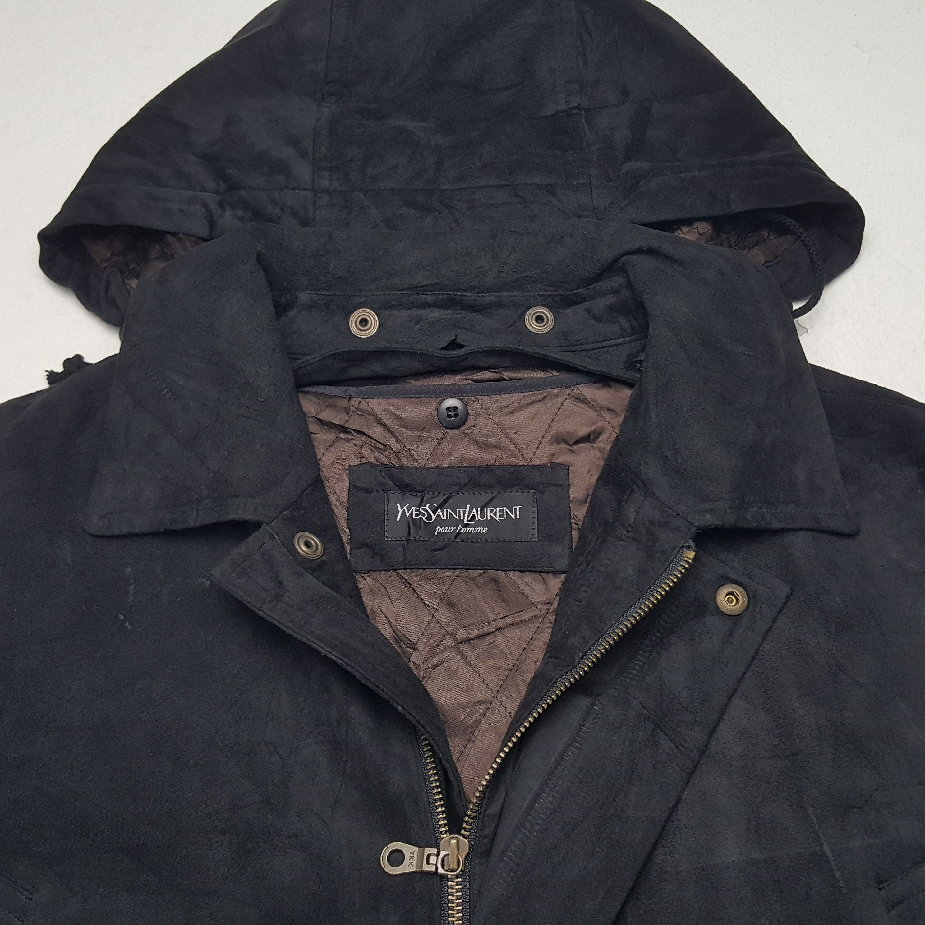 Japanese Brand × Vintage × Yves Saint Laurent Vintage Yves Saint Laurent Pour Homme Faded Zipper Jacket Size US M / EU 48-50 / 2 - 4 Thumbnail