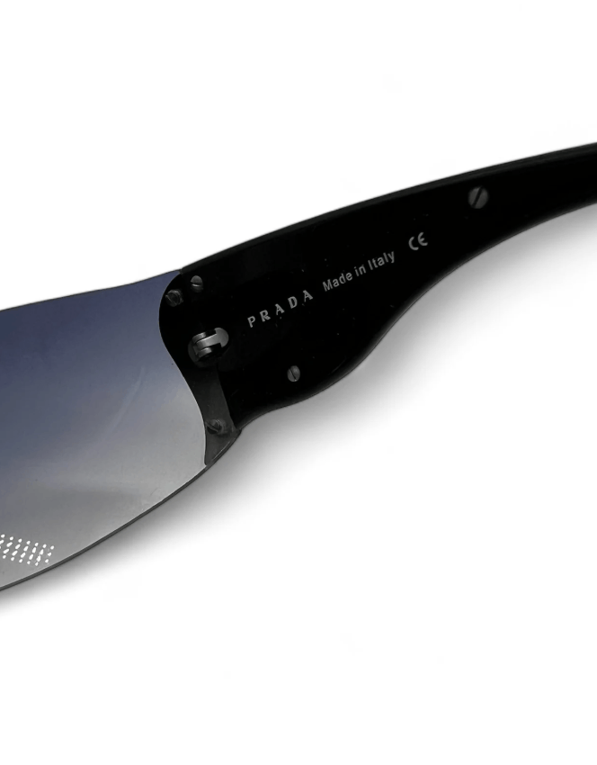 Prada PRADA Sunglasses Flame 2004 Star Fire Rectangle Wrap Shield Size ONE SIZE - 6 Thumbnail