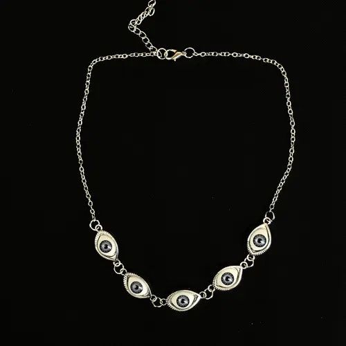 Jewelry Eye Ball Necklace Punk Grunge Chain Size ONE SIZE - 2 Thumbnail