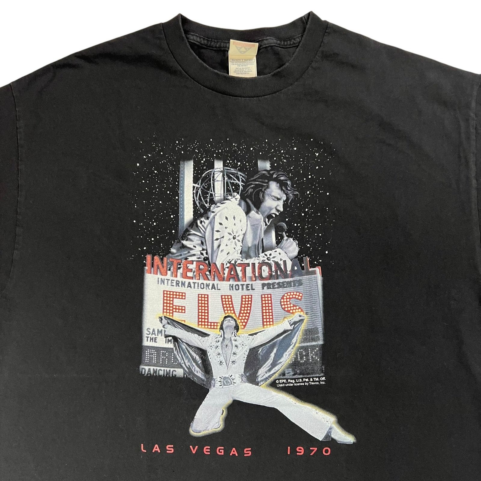 Band Tees × Vintage Vintage Y2K Elvis Presley Las Vegas 1970 tee (XL) Size US XL / EU 56 / 4 - 4 Thumbnail