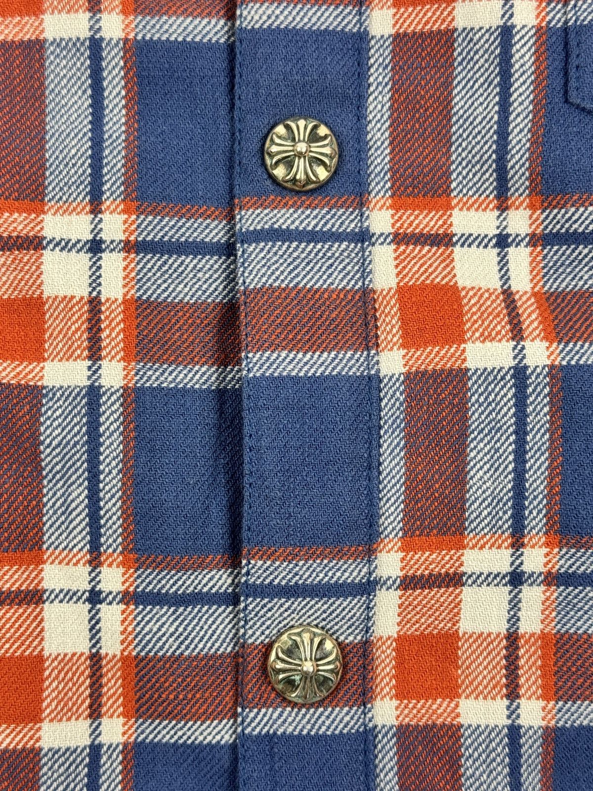 Chrome Hearts CHECKED OVERSHIRT WITH SILVER BUTTONS Size US XL / EU 56 / 4 - 5 Thumbnail
