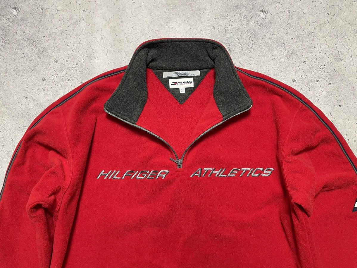 Tommy Hilfiger × Vintage Vintage 90s Fleece Jacket 1/4 Zip Tommy Hilfiger Athletics Size US L / EU 52-54 / 3 - 7 Thumbnail
