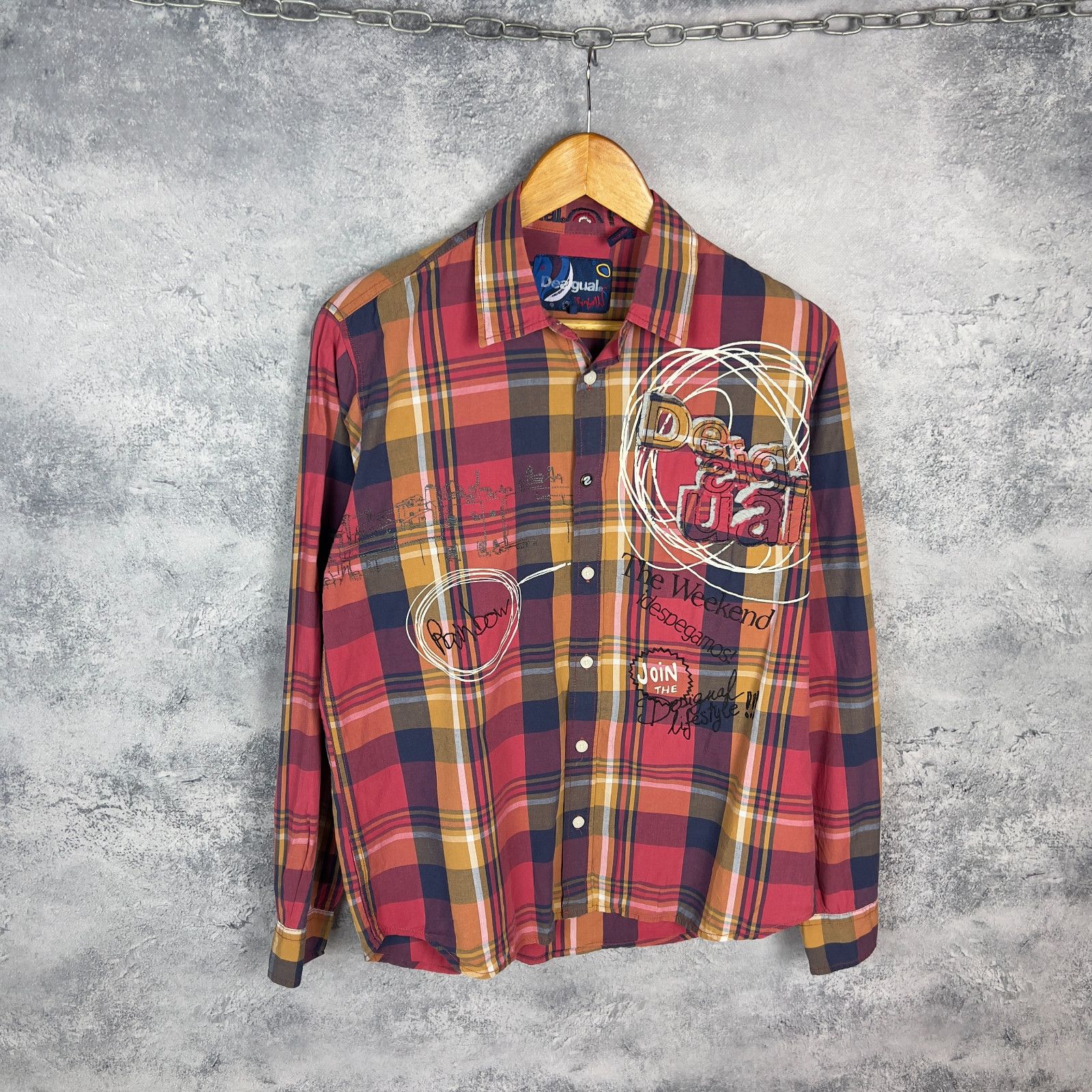 Desigual Desigual Shirt Men's Size M Multicolor Long Sleeve` Size US M / EU 48-50 / 2 - 1 Thumbnail