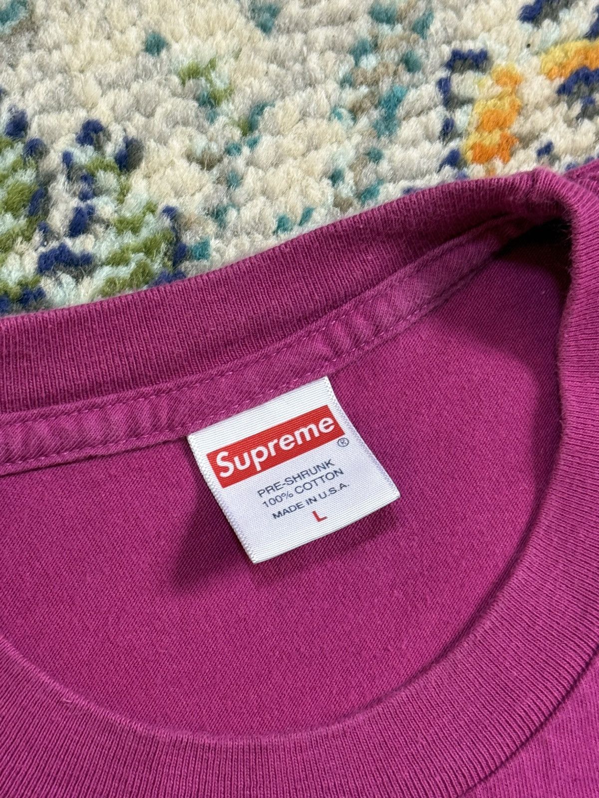 Supreme Supreme smoke tee magenta Size US L / EU 52-54 / 3 - 3 Thumbnail