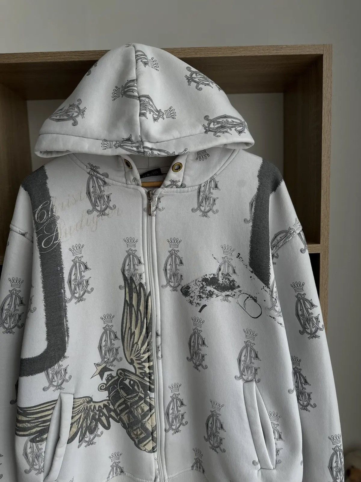 Christian Audigier × Ed Hardy × Vintage Vintage Ed Hardy Christian Audigier White Hoodie Size US M / EU 48-50 / 2 - 9 Thumbnail