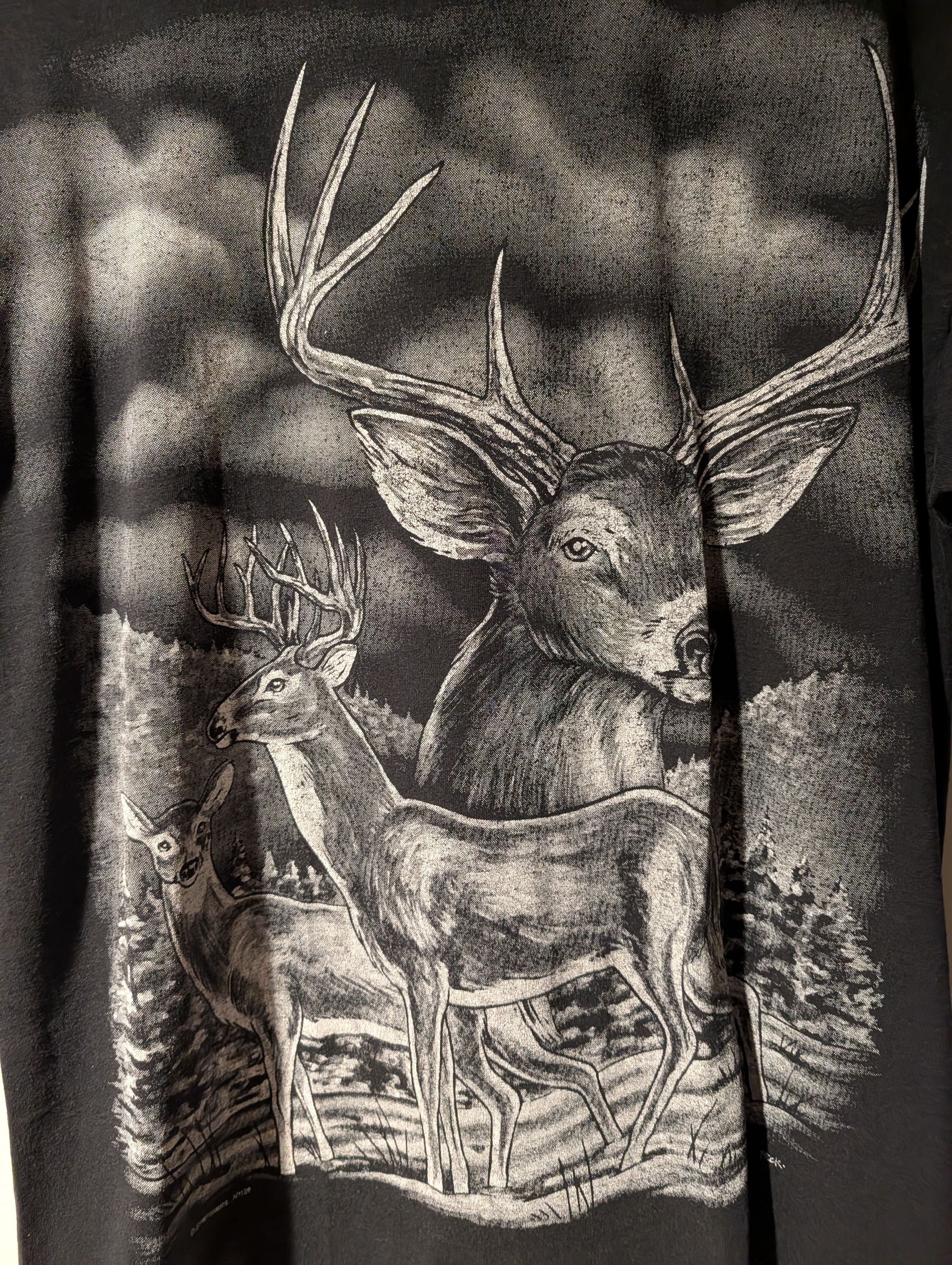 Arts & Science Vintage 90s Deer Animal Nature Wildlife X-Large T-Shirt Size US XL / EU 56 / 4 - 2 Thumbnail