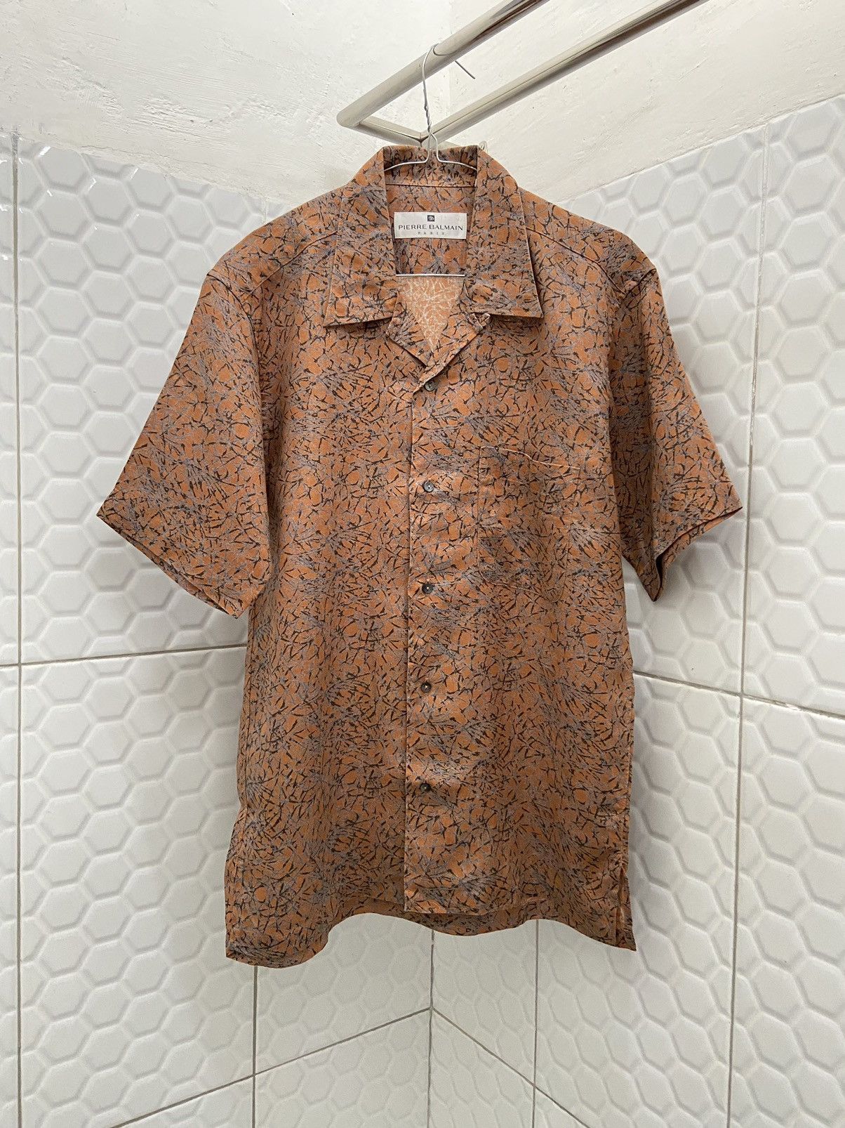Balmain × Pierre Balmain Vintage Pierre Balmain Open Collar Shirt Size US M / EU 48-50 / 2 - 1 Thumbnail