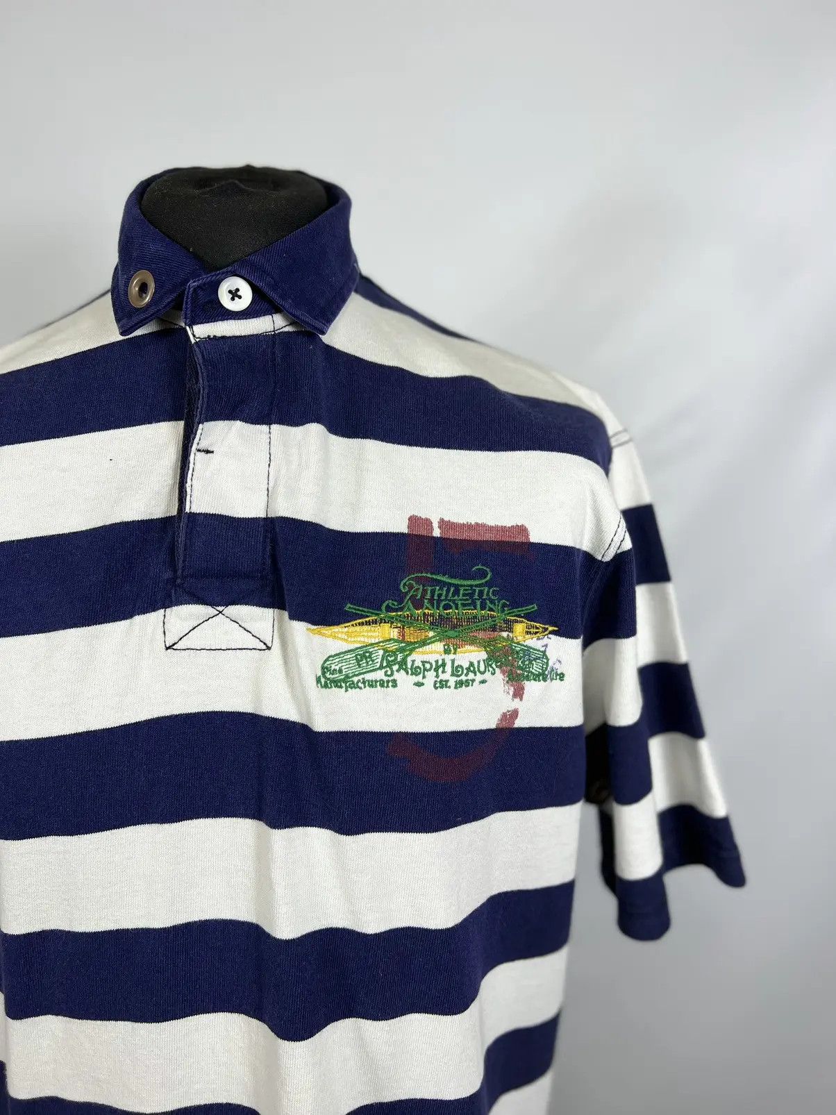 Polo Ralph Lauren × Vintage Vintage Polo Ralph Lauren striped polo T-shirt Size US M / EU 48-50 / 2 - 3 Thumbnail
