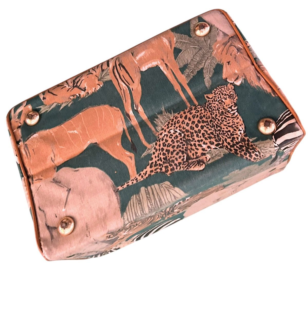Other Vintage Herz Safari Jungle Animal Print Travel Cosmetic Bag Size ONE SIZE - 8 Thumbnail