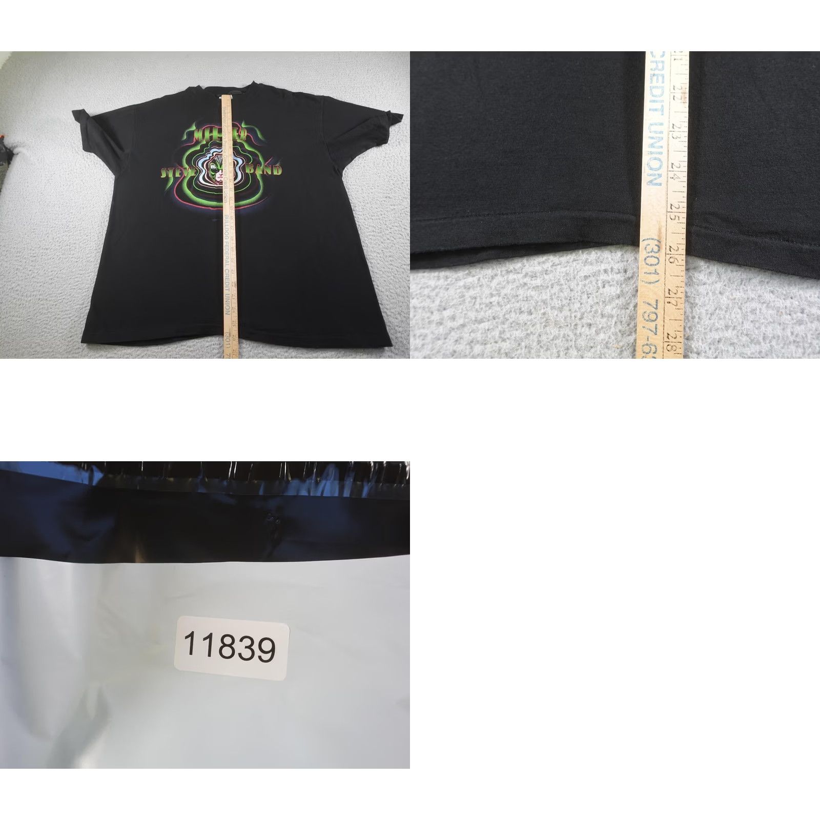 Hanes VINTAGE Steve Miller Band Shirt Mens XL Black Summer Tour 1995 90s Psychedelic Size US XL / EU 56 / 4 - 9 Thumbnail