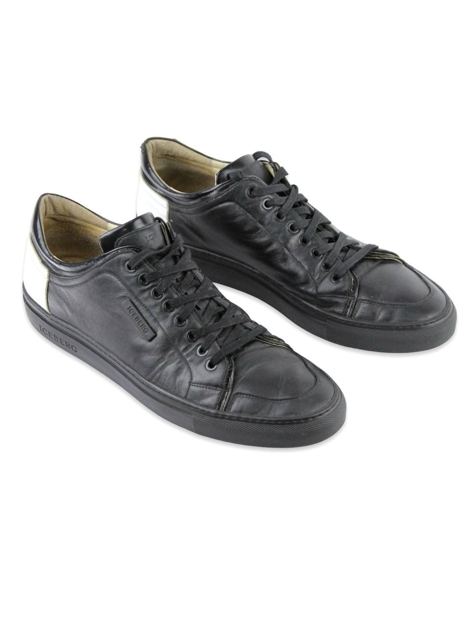 Iceberg ICEBERG Black leather sneakers Size US 11 / EU 44 - 5 Thumbnail