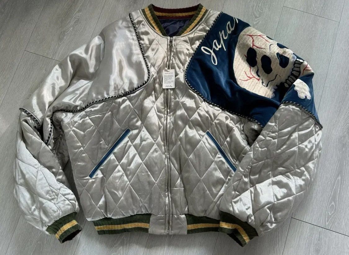 Kapital Kapital Rain Skull and Snake-Satin Sham Bomber Jacket