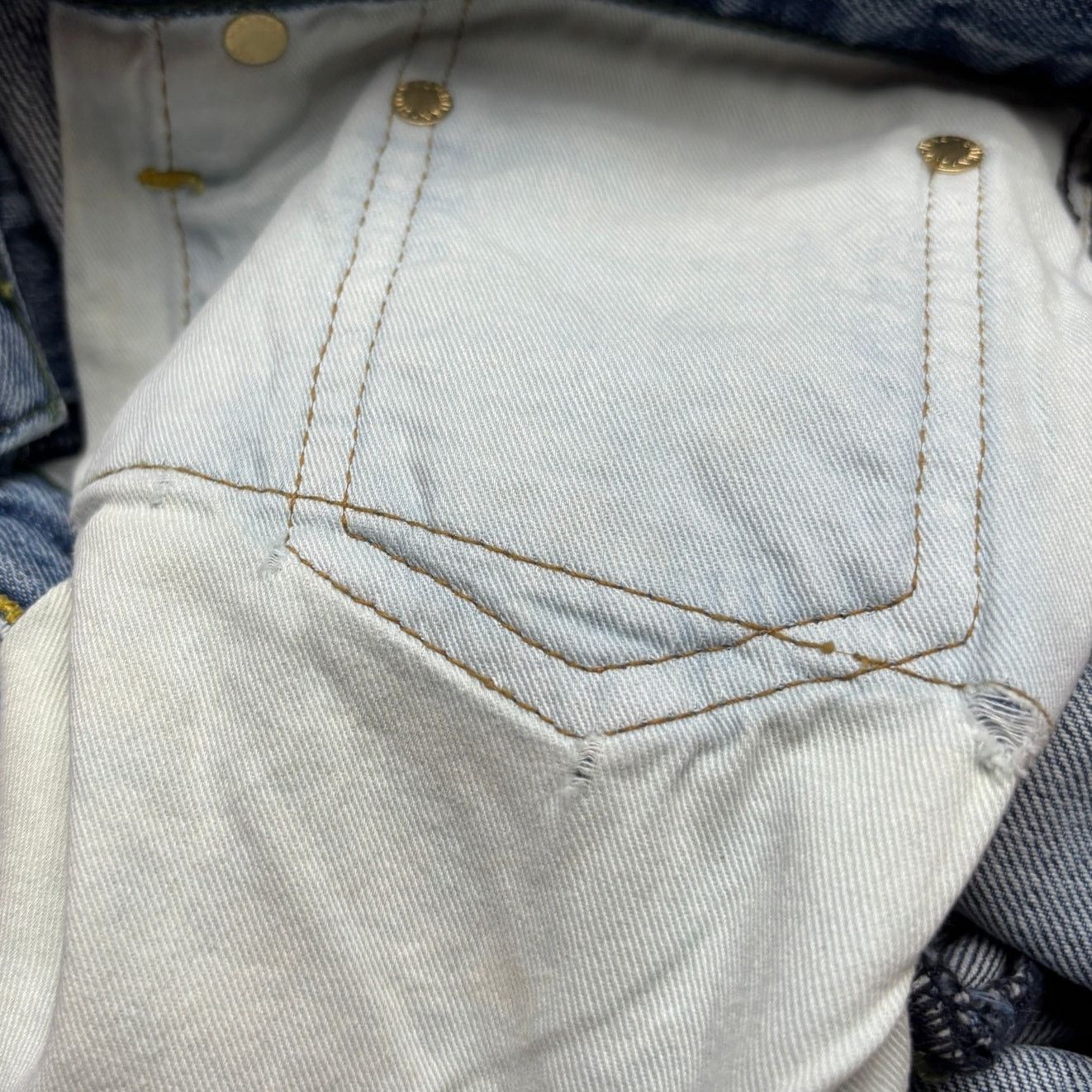 Sid Mashburn $175 Sid Mashburn Slim Straight Jeans 33x30 Made in USA Size US 33 - 11 Thumbnail