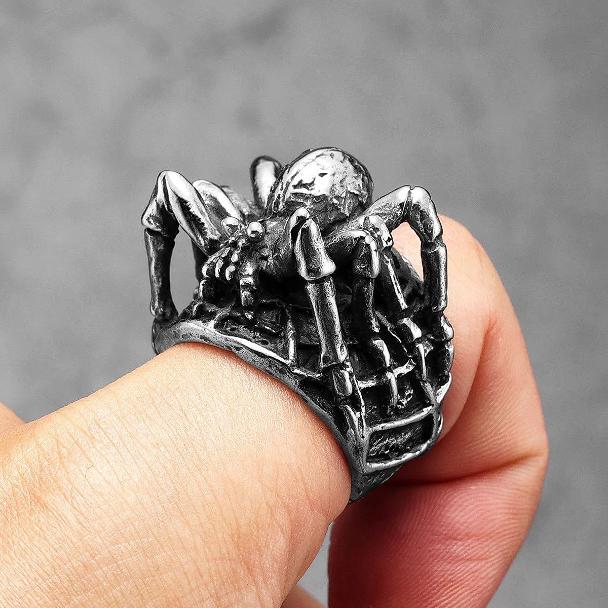 Vintage 3D Poison Spider Stainless Steel Men Ring Size ONE SIZE - 3 Thumbnail