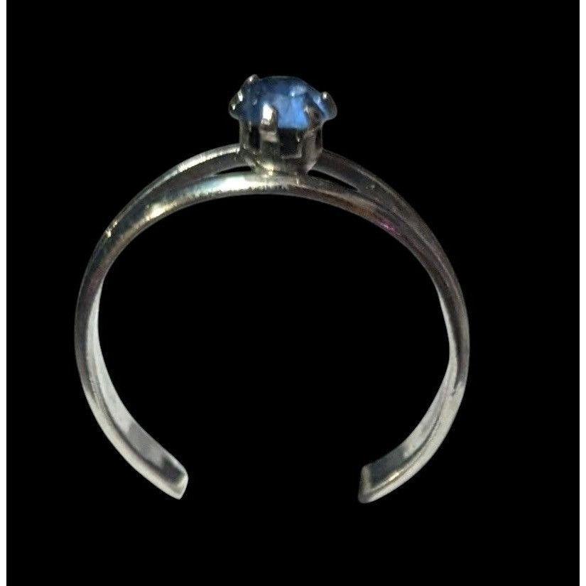 Other Casual Silver Tone Blue Stone Adjustable Ring Size 6 1/2 Size ONE SIZE - 8 Thumbnail