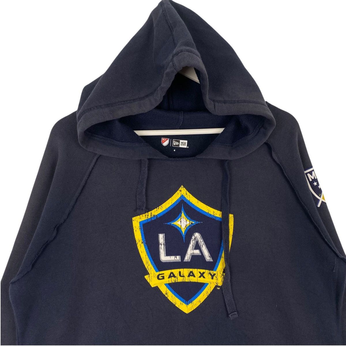 New Era × Vintage Vintage New Era hoodie Small Embroidered Sweater Navy Blue Size US M / EU 48-50 / 2 - 4 Thumbnail