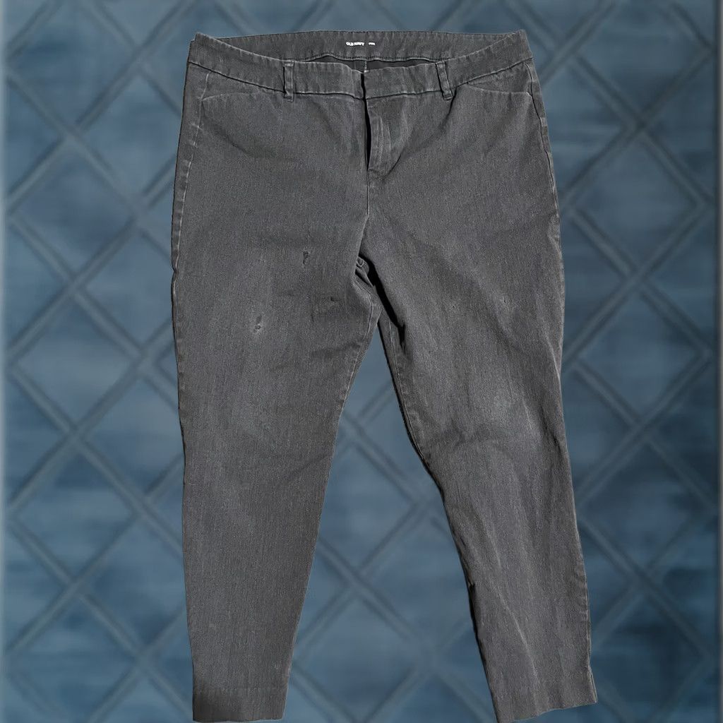 Old Navy Old Navy Women Pants Gray Size 16 Pixie Front Flat Crop Ankle Pockets Slim regular Size 38" / US 16 / IT 52 - 1 Thumbnail