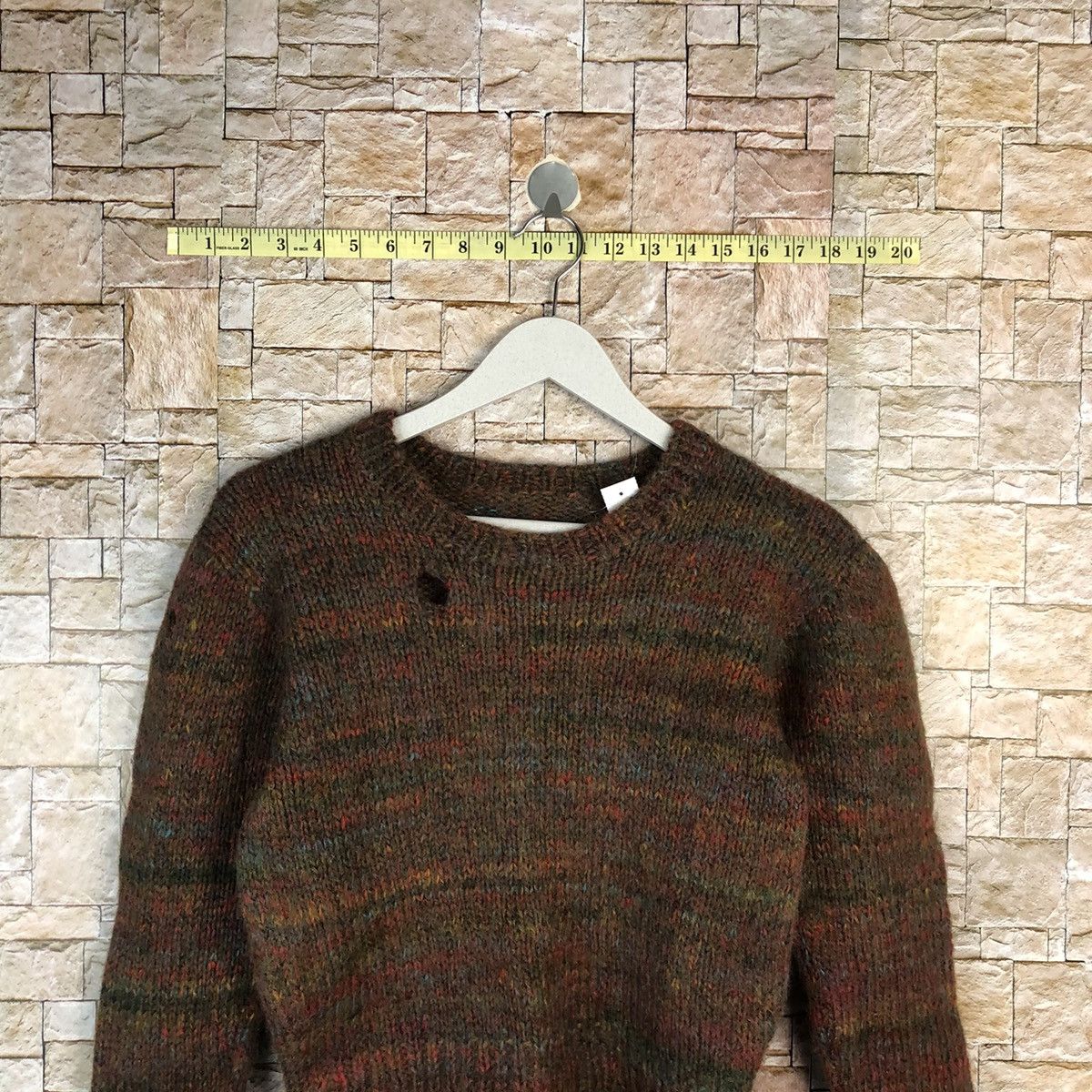 Homespun Knitwear × Japanese Brand × Vintage Japan mohair shaggy vintage Brown Knitwear #A1068 Size XS / US 0-2 / IT 36-38 - 2 Thumbnail