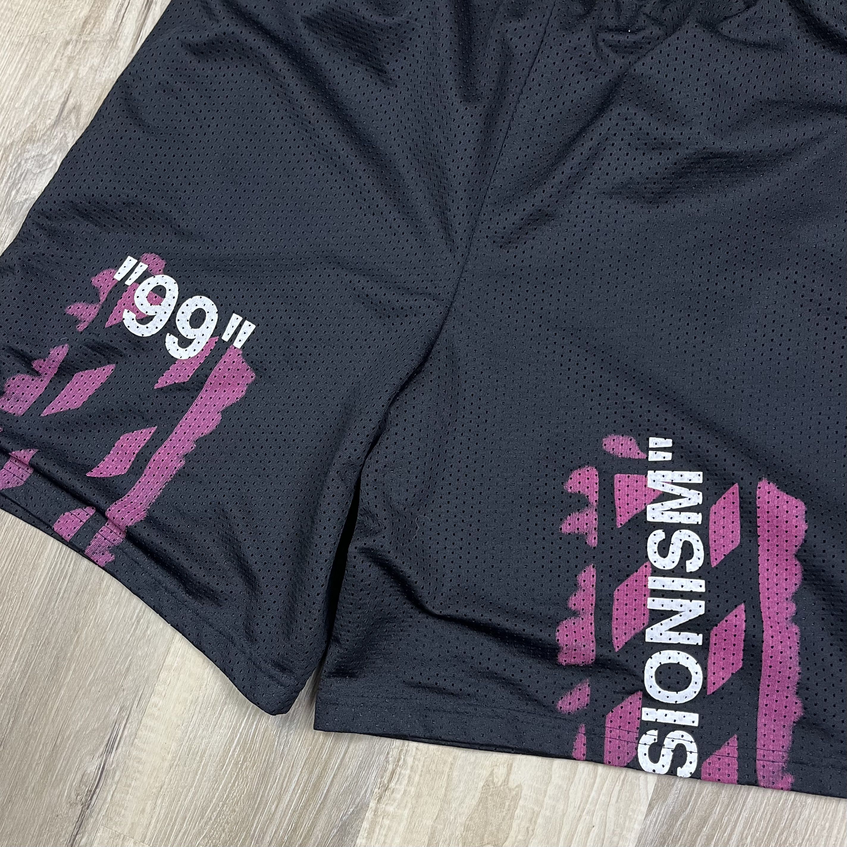 Off-White Off White Impressionism 99 Shorts Black Mesh XL Stencil Size US 32 / EU 48 - 3 Thumbnail