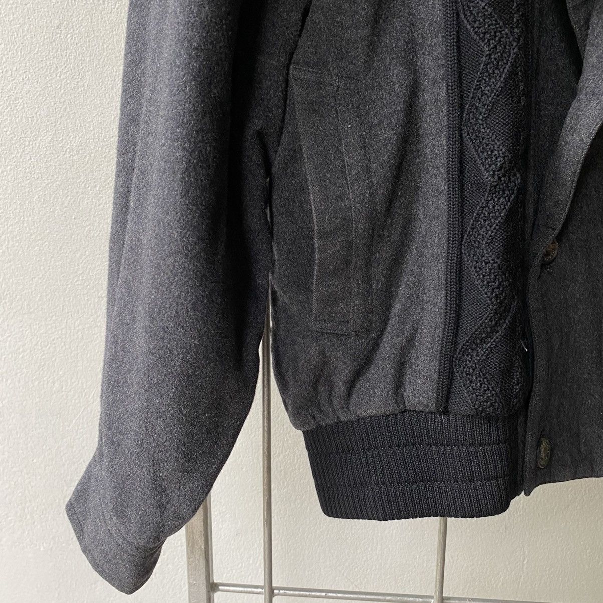 Designer BLACK PIA Dark Gray Knit Panel Jacket Size L / US 10 / IT 46 - 9 Thumbnail