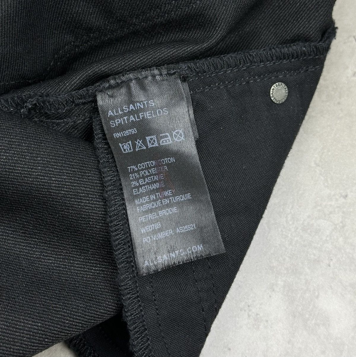 Allsaints All Saints Spitalfields Pants Women 32 Black Coated Low Rise Size 32" / US 10 / IT 46 - 10 Thumbnail