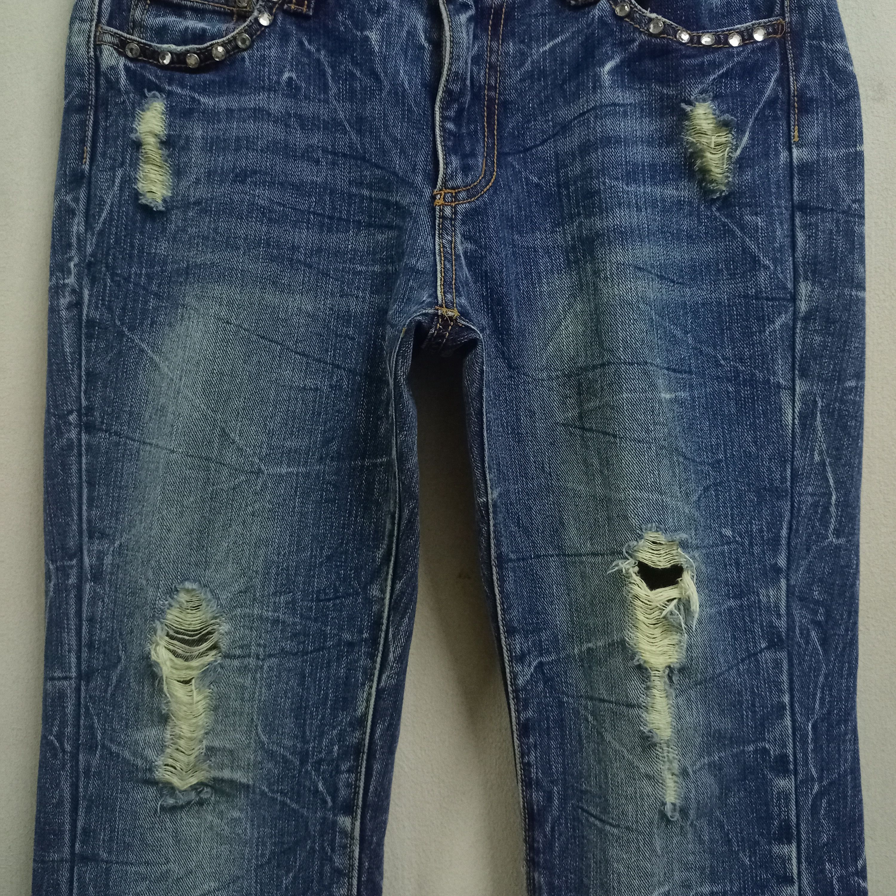 Japanese Brand Vintage Japanese Brand Studded Punk Flare Jeans Size 30" / US 8 / IT 44 - 5 Thumbnail