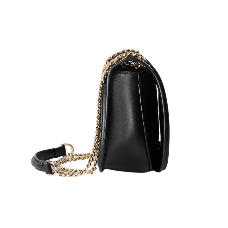 Gucci GUCCI Blondie Medium Black Leather Shoulder Bag Size ONE SIZE - 4 Thumbnail