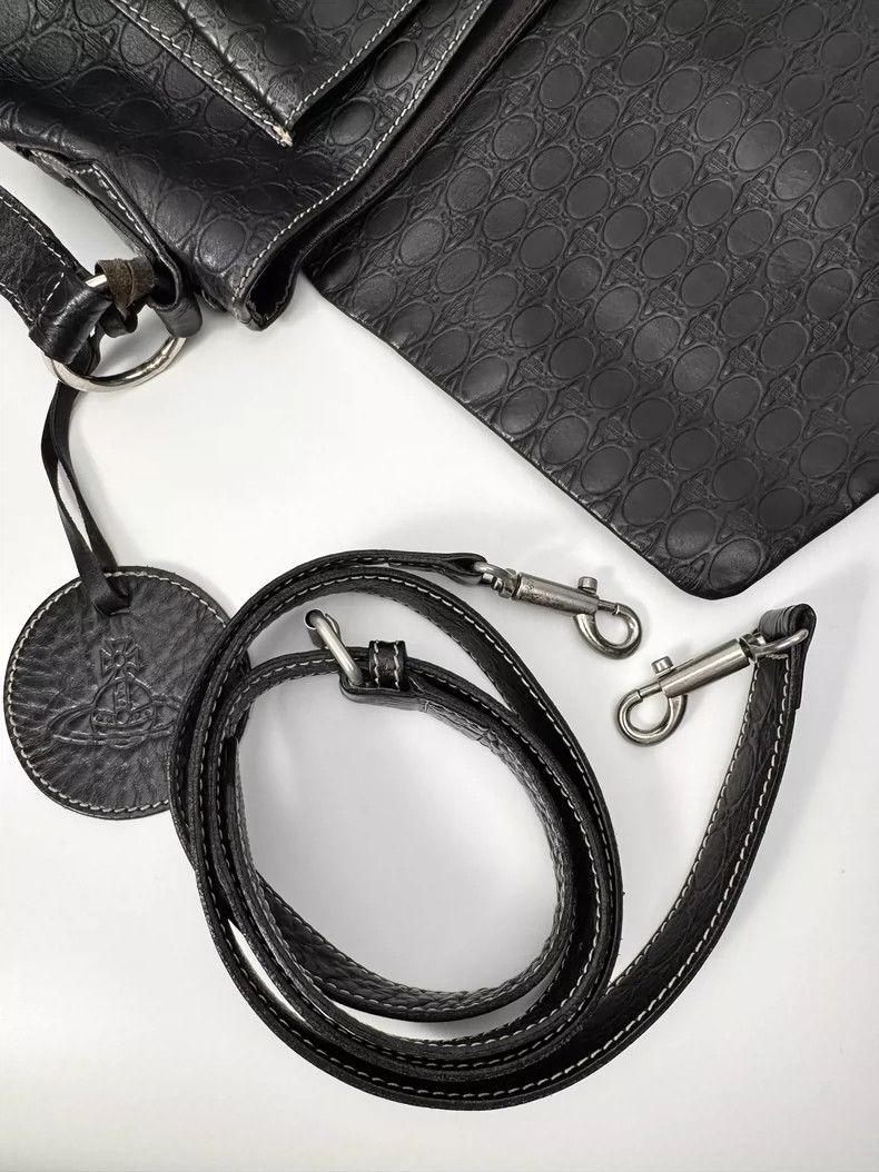 Vivienne Westwood Vivienne Westwood Black embossed leather postman's bag Size ONE SIZE - 4 Thumbnail