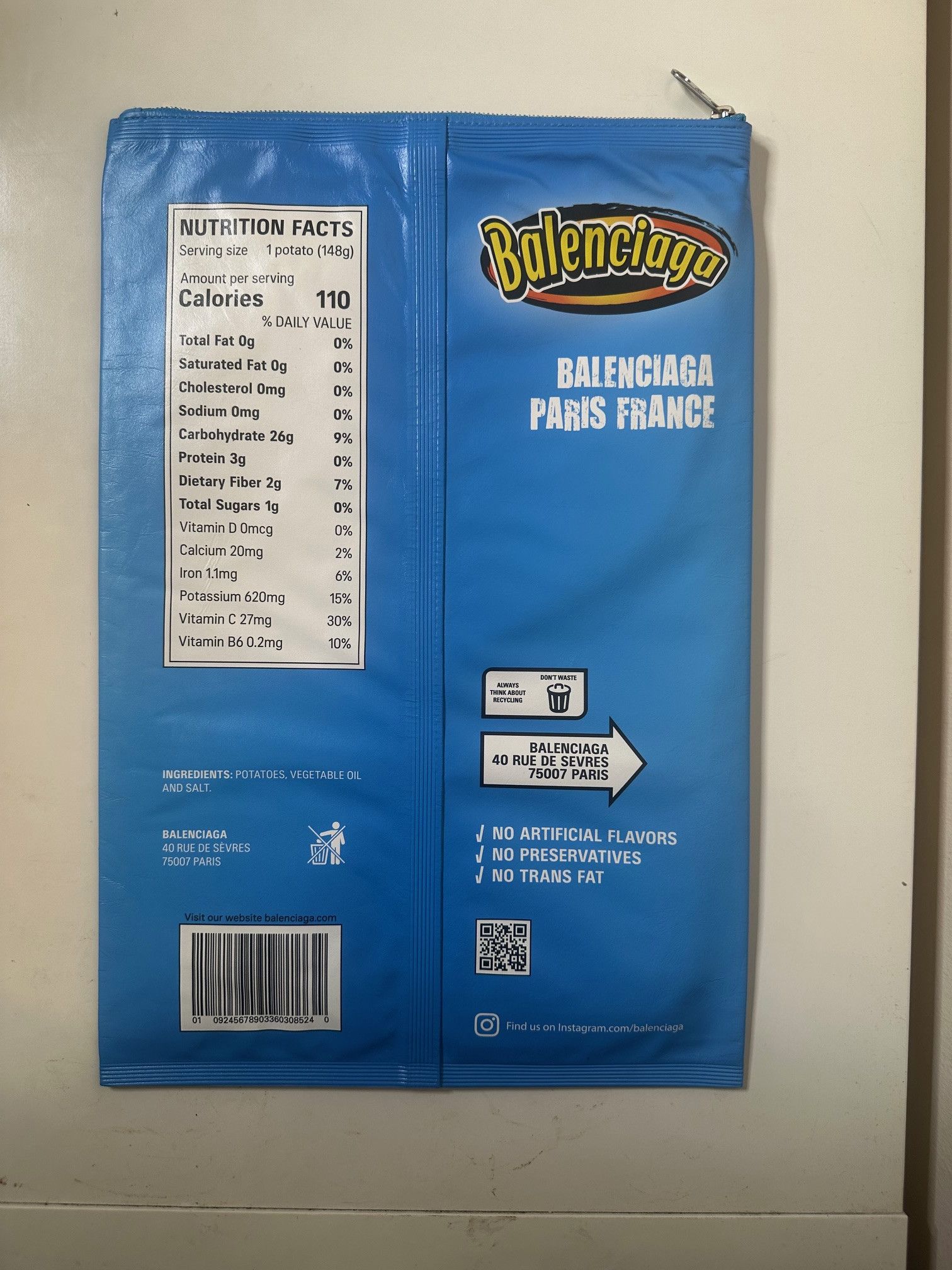 Balenciaga Balenciaga chips bag clutch - blue salt and vinegar Size ONE SIZE - 2 Thumbnail