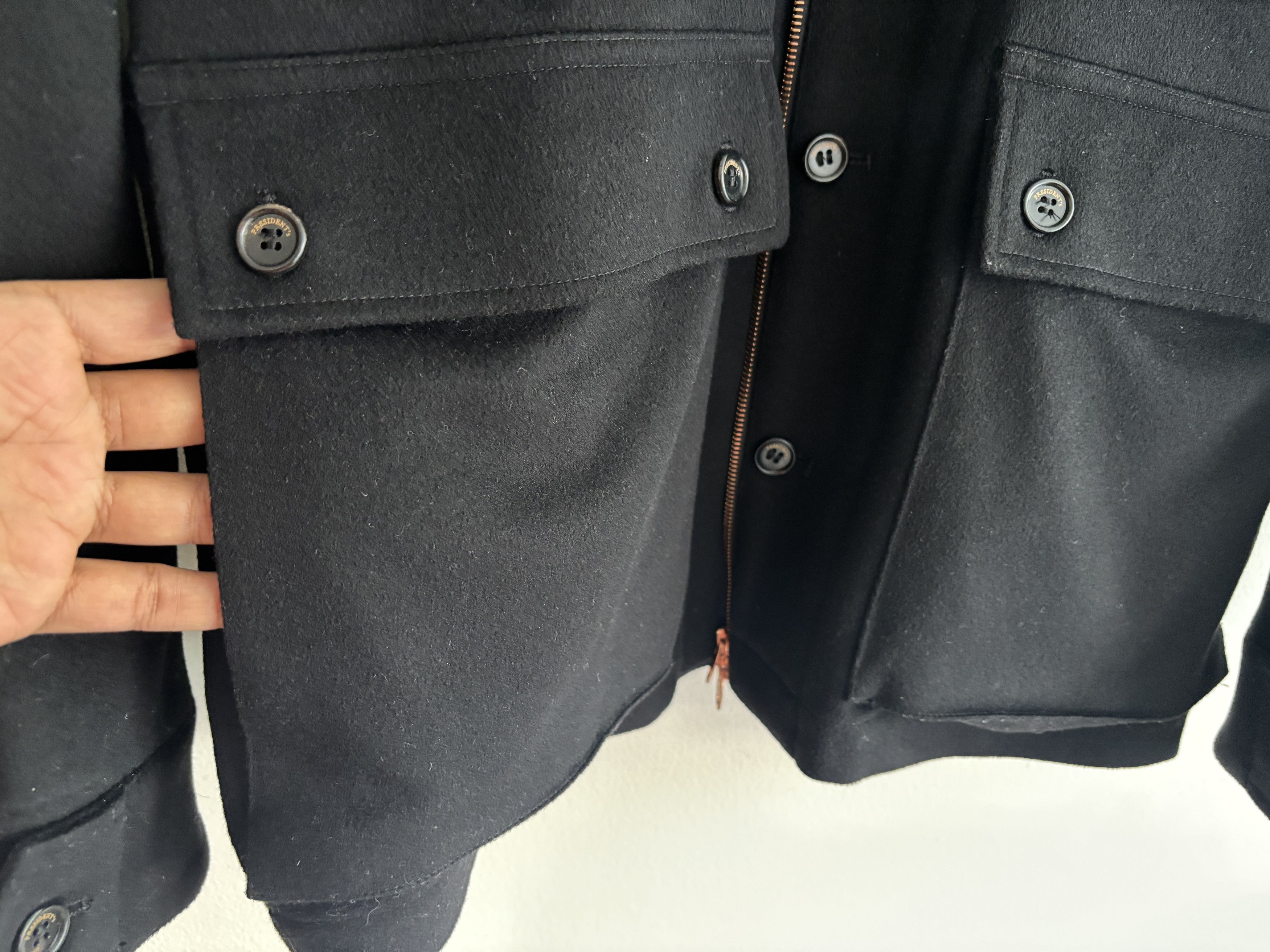 President's Loro Piana Rain System Black Wool Salvation Field Jacket Size US M / EU 48-50 / 2 - 10 Thumbnail