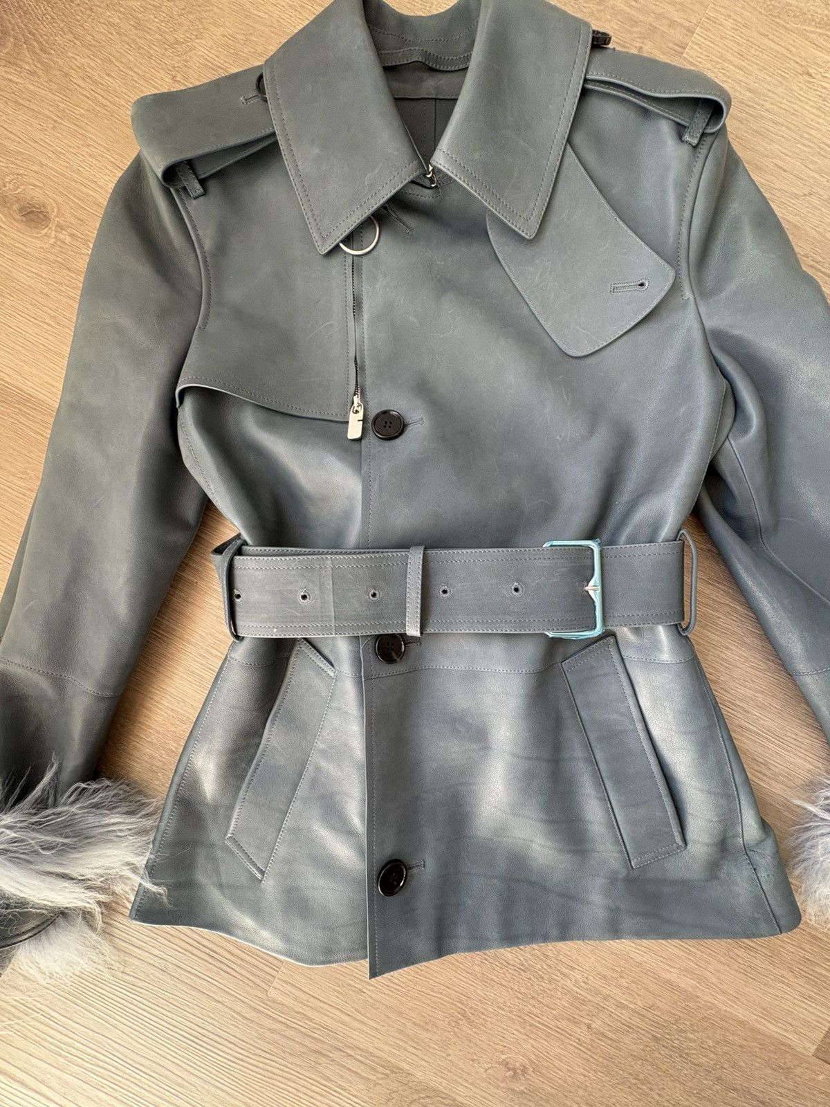 Burberry Burberry leather trench jacket Size M / US 6-8 / IT 42-44 - 4 Thumbnail