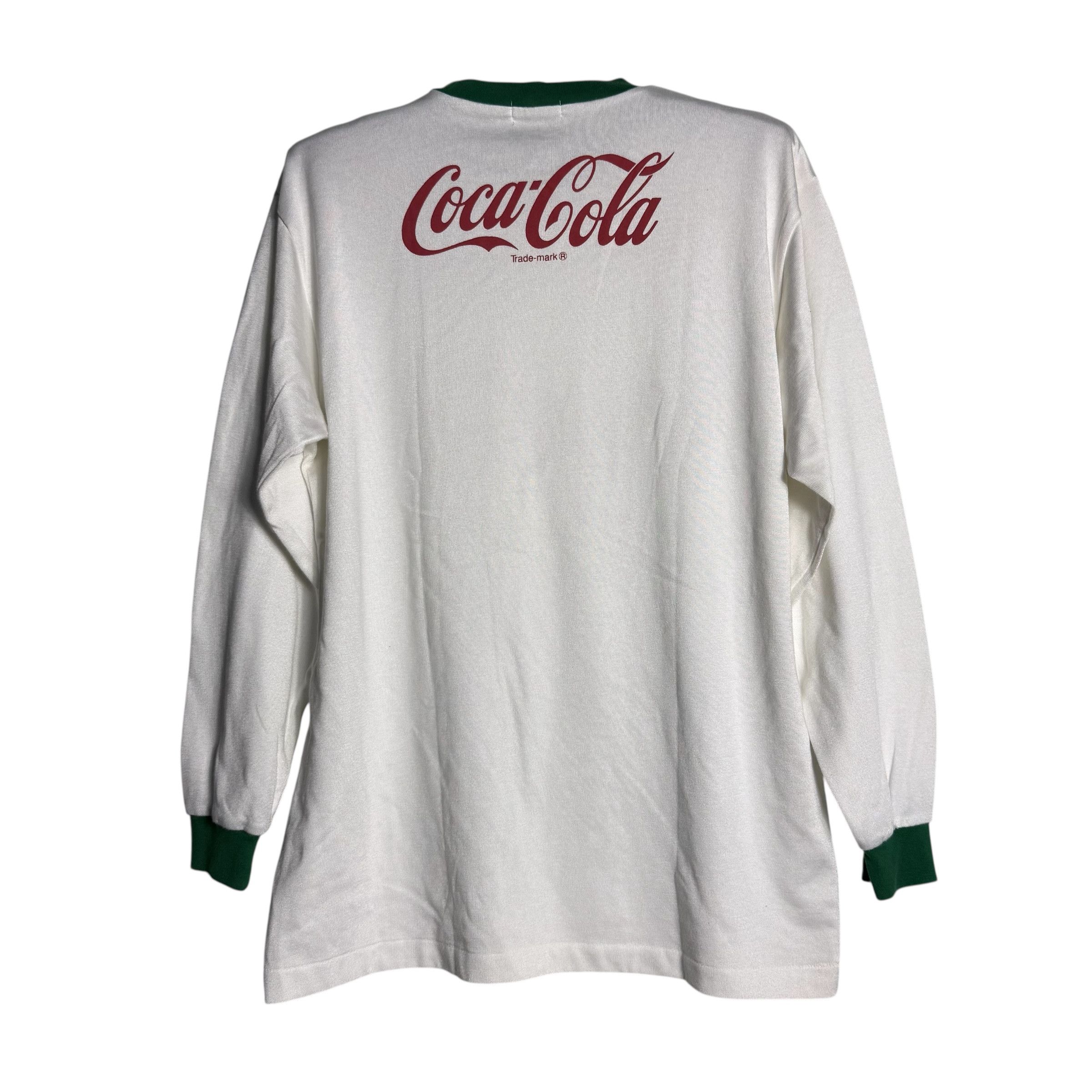 Coca Cola 🔥RARE🔥Vintage Coca Cola Coke Spellout L/Sleeve T-shirt Size US L / EU 52-54 / 3 - 3 Thumbnail