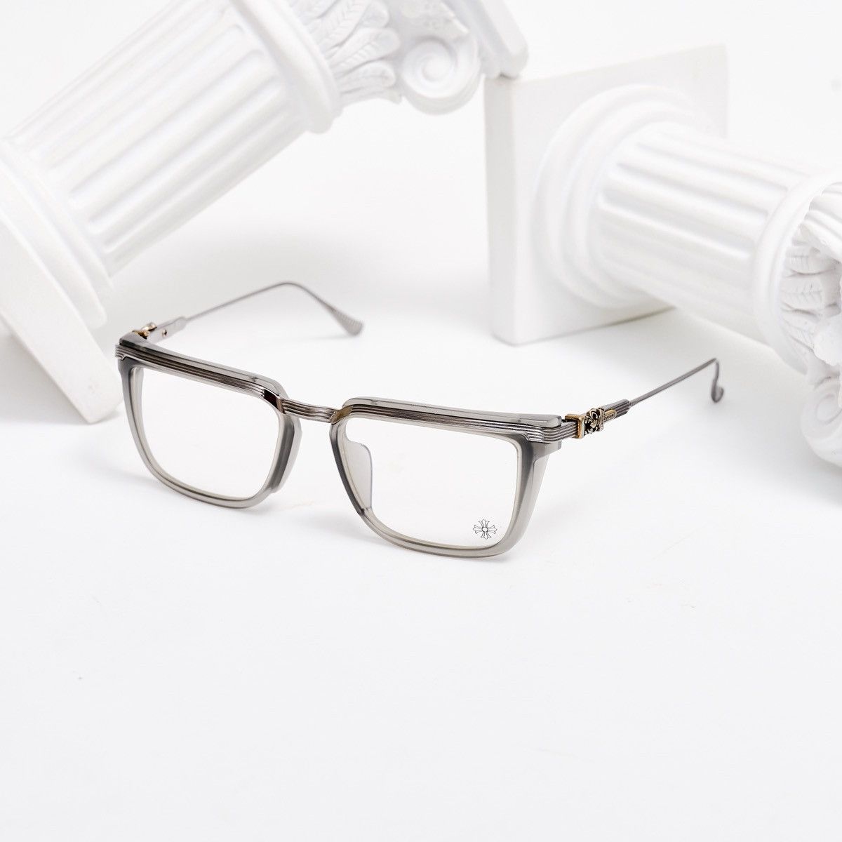 Chrome Hearts CHROME HEARTS TRYDIXAGAIN MATTE GRAY GLASSES Size ONE SIZE - 1 Thumbnail