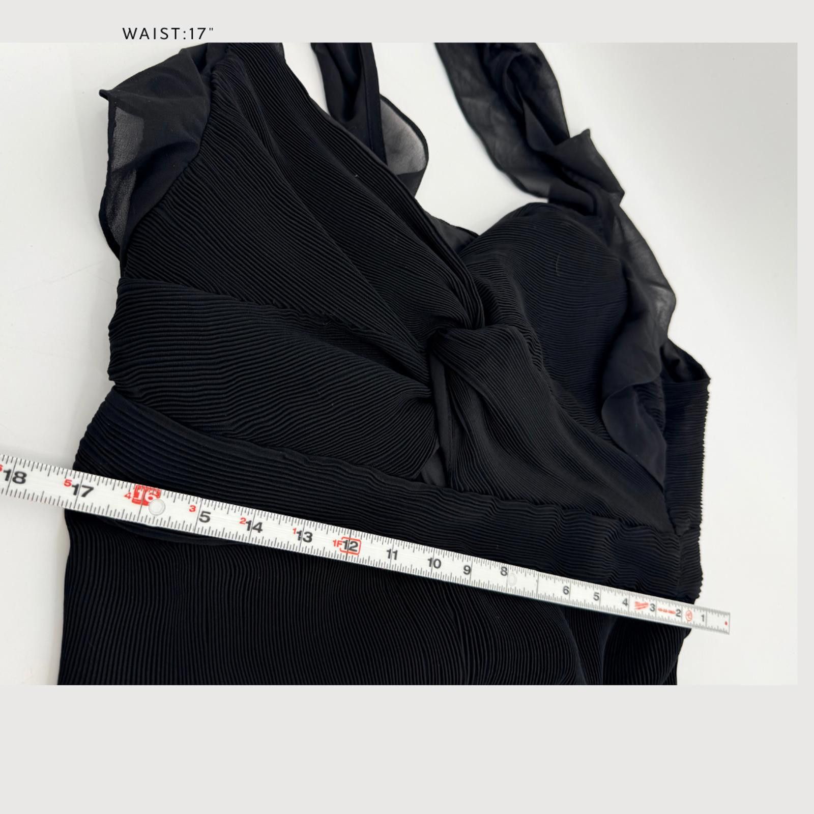 Other Revolve ASTR Haydee Plisse Jumpsuit Black Wide Leg NWT L Size 36" / US 14 / IT 50 - 7 Thumbnail