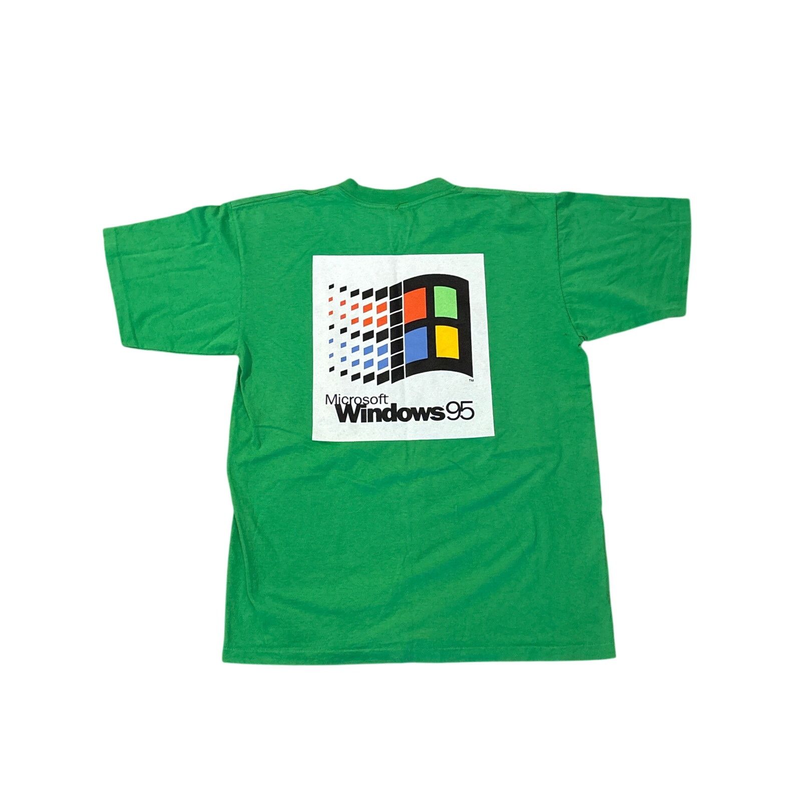 Gildan Vintage Microsoft Windows 95 neon green single stitch Size US L / EU 52-54 / 3 - 1 Thumbnail