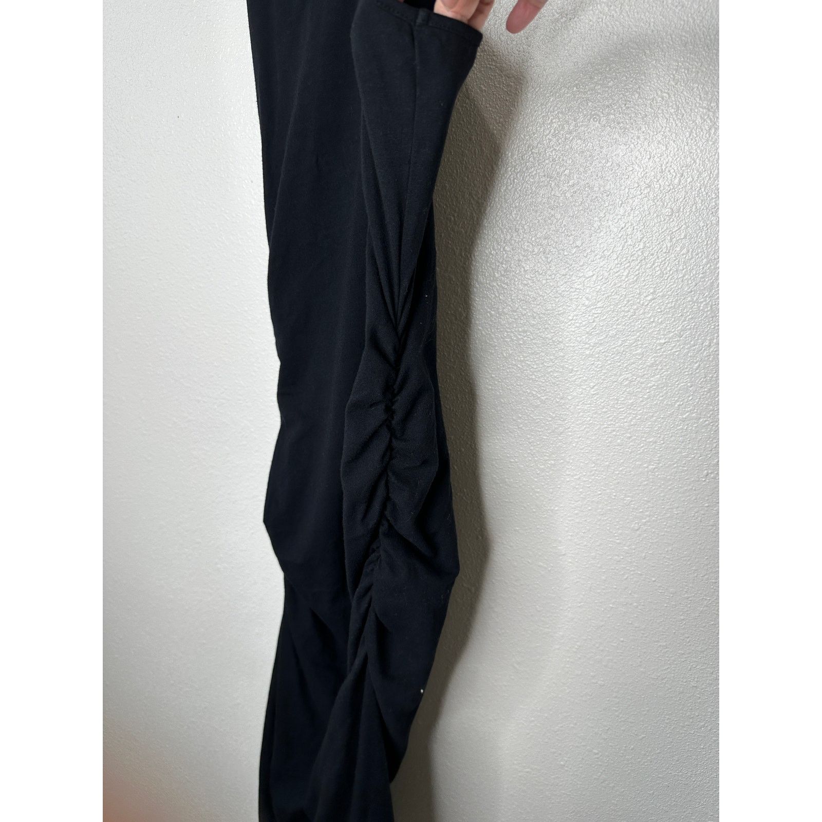 Michael Stars Michael Stars Black Midi Racerback Ruched Side Tank Dress S Size S / US 4 / IT 40 - 4 Thumbnail