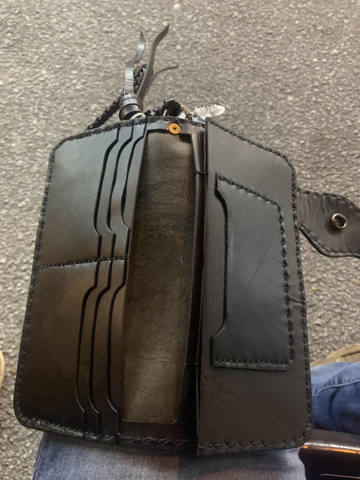 Handmade Leather wallet - redmoon wallet Size ONE SIZE - 2 Thumbnail