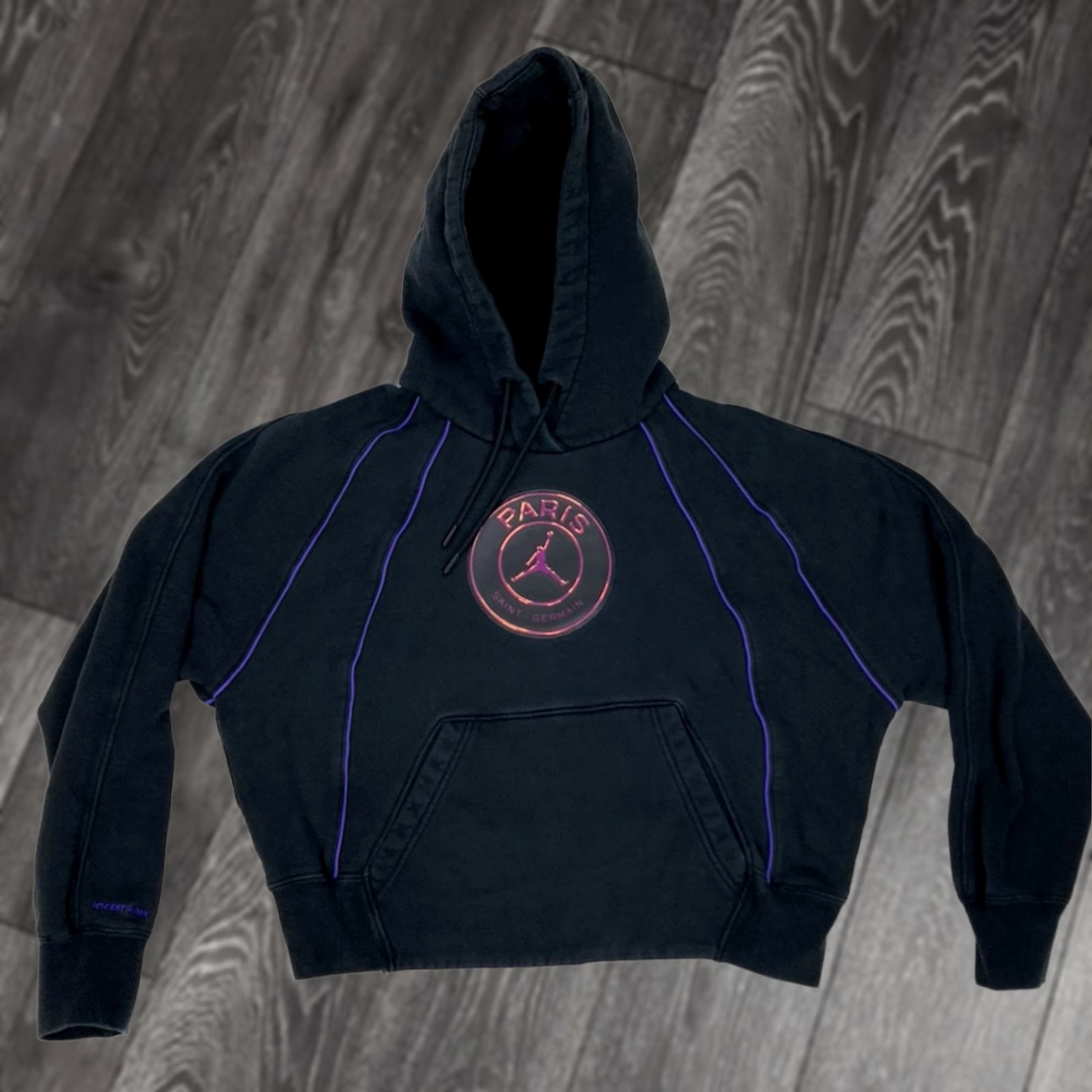 Nike VINTAGE Nike Air Jordan PSG Hoodie Women Small Black Pullover Sailors? Size S / US 4 / IT 40 - 1 Thumbnail