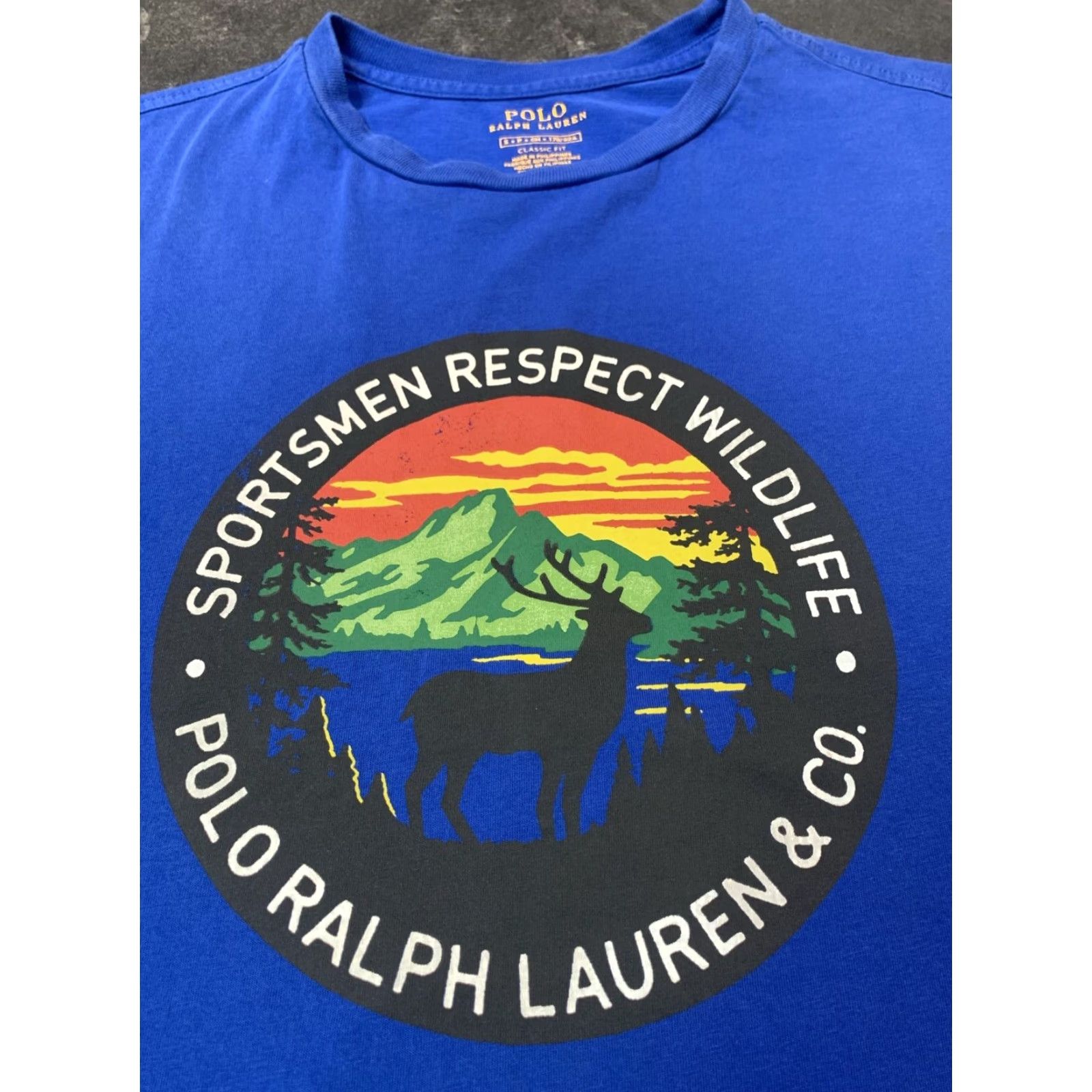 Ralph Lauren VINTAGE Ralph Lauren T-Shirt Men’s Short Sleeve Crew Neck Logo Outdoors Country Sportsman Blue S Size US S / EU 44-46 / 1 - 3 Thumbnail