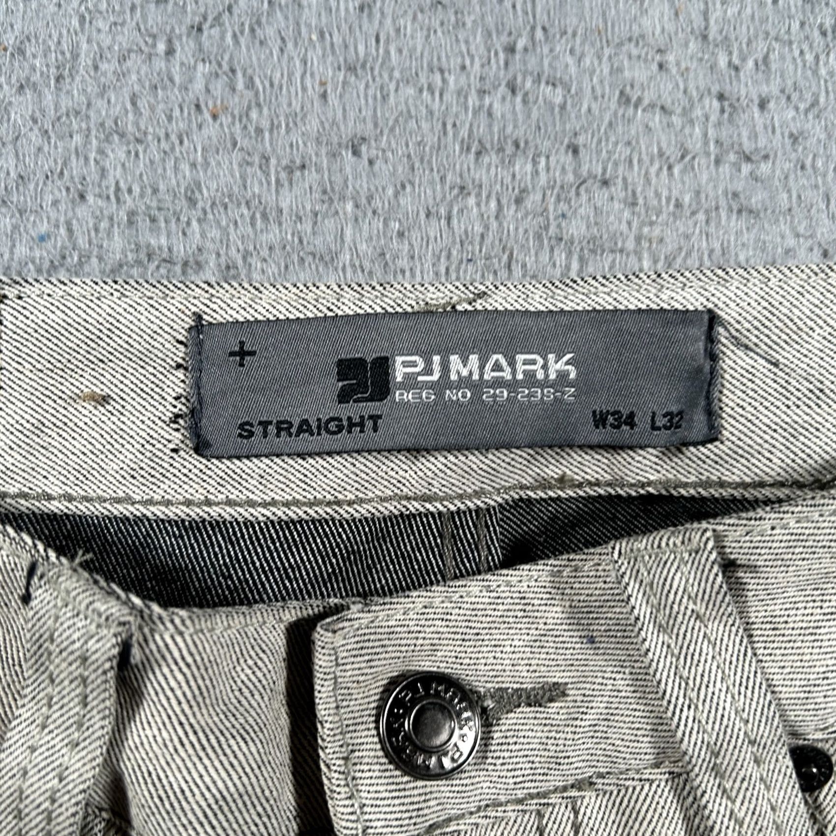 Vintage PJ Mark Denim Jeans Mens 34x32 Beige Straight Leg Regular Cotton Blend 5 Pocket Design Belt Loops Zip Closure Mid Rise Denim Regular Fit Size US 34 / EU 50 - 3 Thumbnail