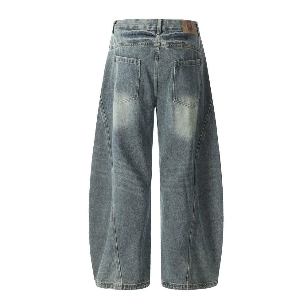 Vintage Retro washed men's workwear patchwork scimitar jeans Size US 32 / EU 48 - 2 Thumbnail