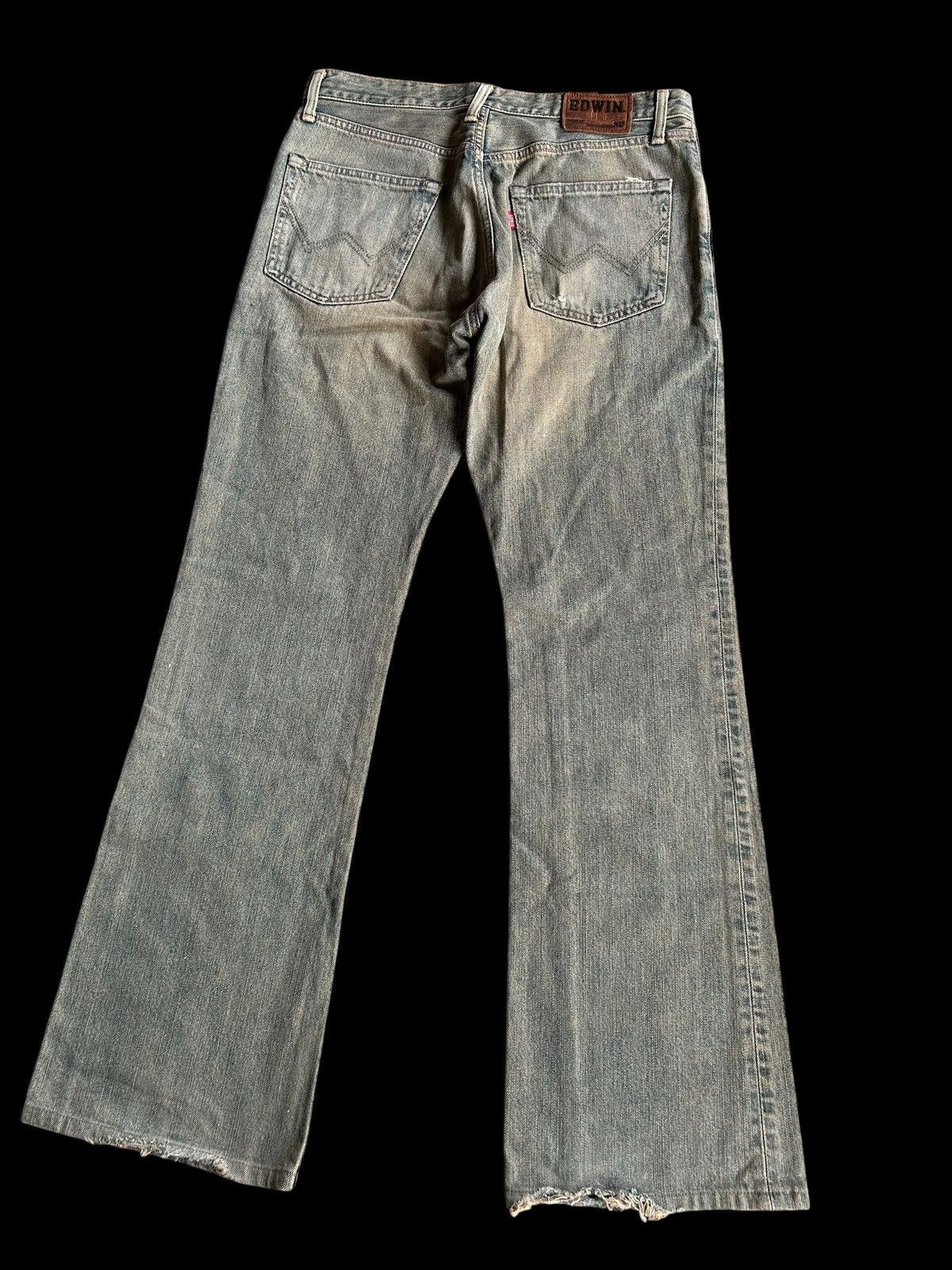 Japanese Brand × Kapital × Vintage Flare Edwin Rusty Distressed Denim Jeans Size US 32 / EU 48 - 5 Thumbnail