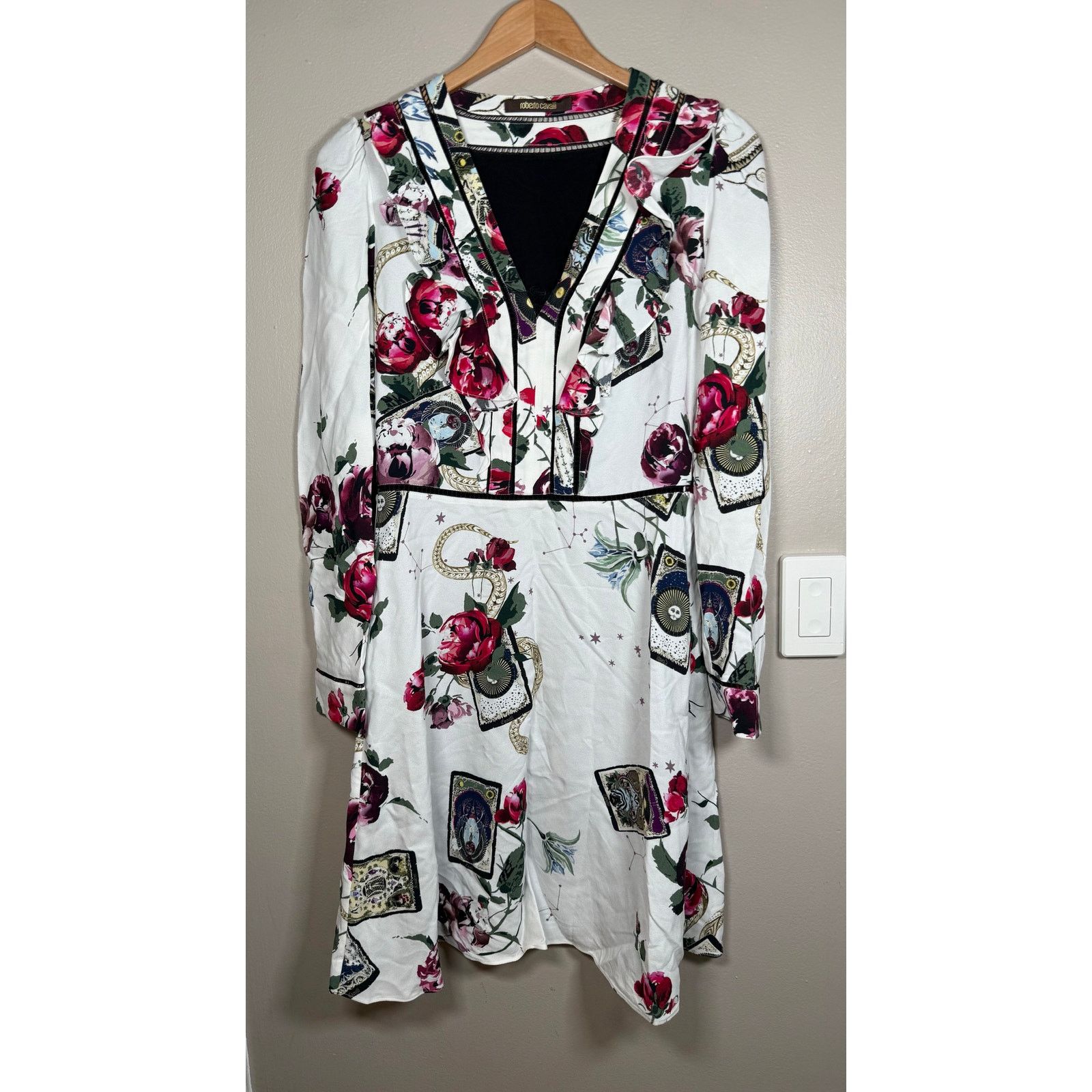 Roberto Cavalli Roberto Cavalli Floral Tarot Card Dress in 44IT/8 US $2300 Size M / US 6-8 / IT 42-44 - 3 Thumbnail