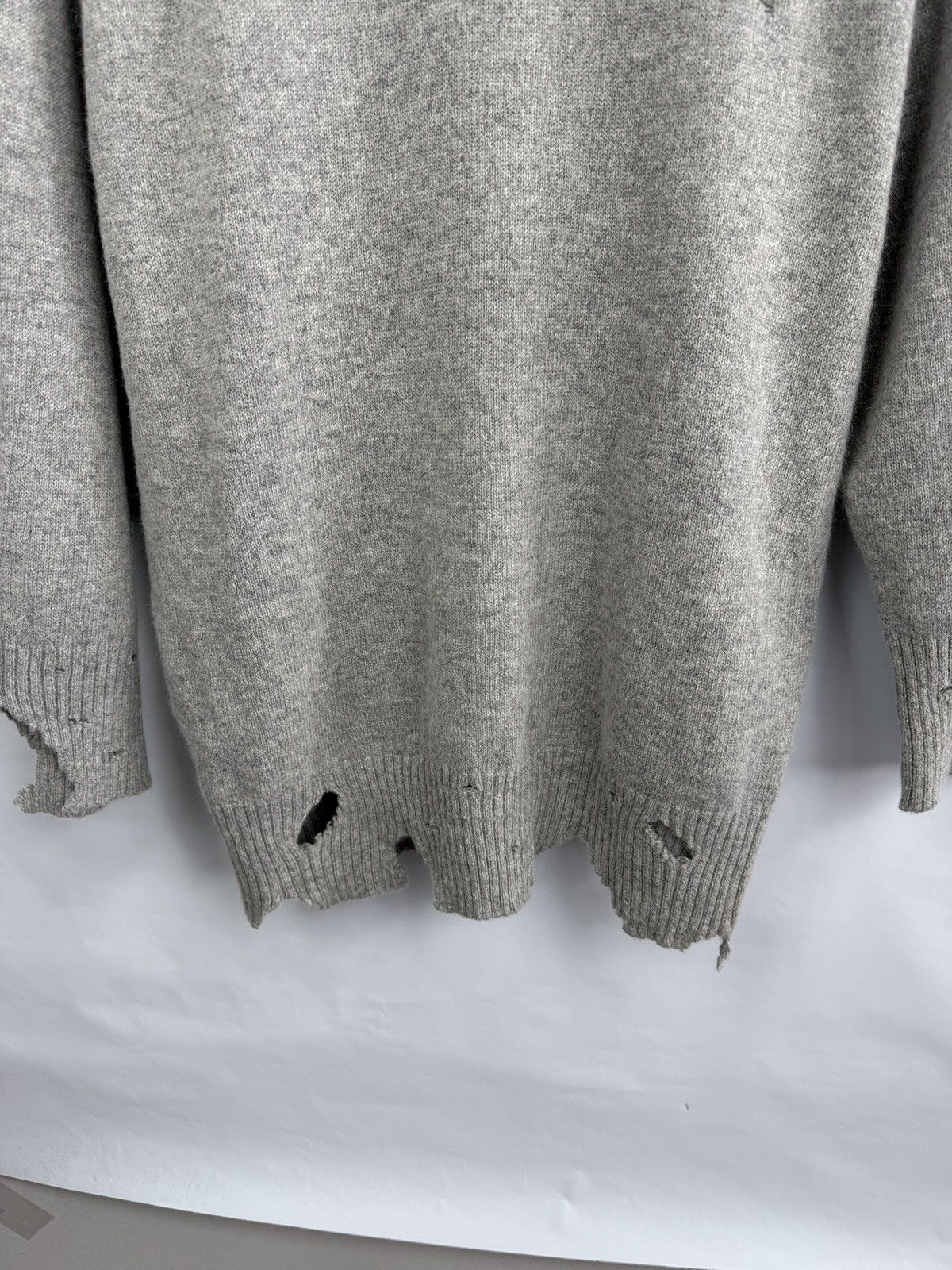 Diesel 🇮🇹 Diesel Distressed Alpaca Wool Knit Sweater Made in Italy Size L / US 10 / IT 46 - 17 Thumbnail