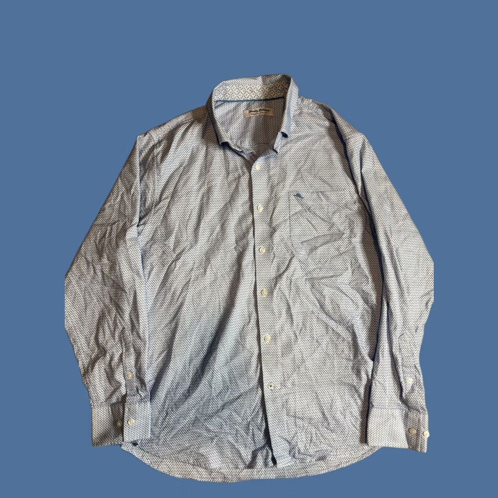Tommy Bahama Tommy Bahama Shirt Mens L Blue Sarasota Stretch Long Sleeve Button Front Size US L / EU 52-54 / 3 - 1 Thumbnail